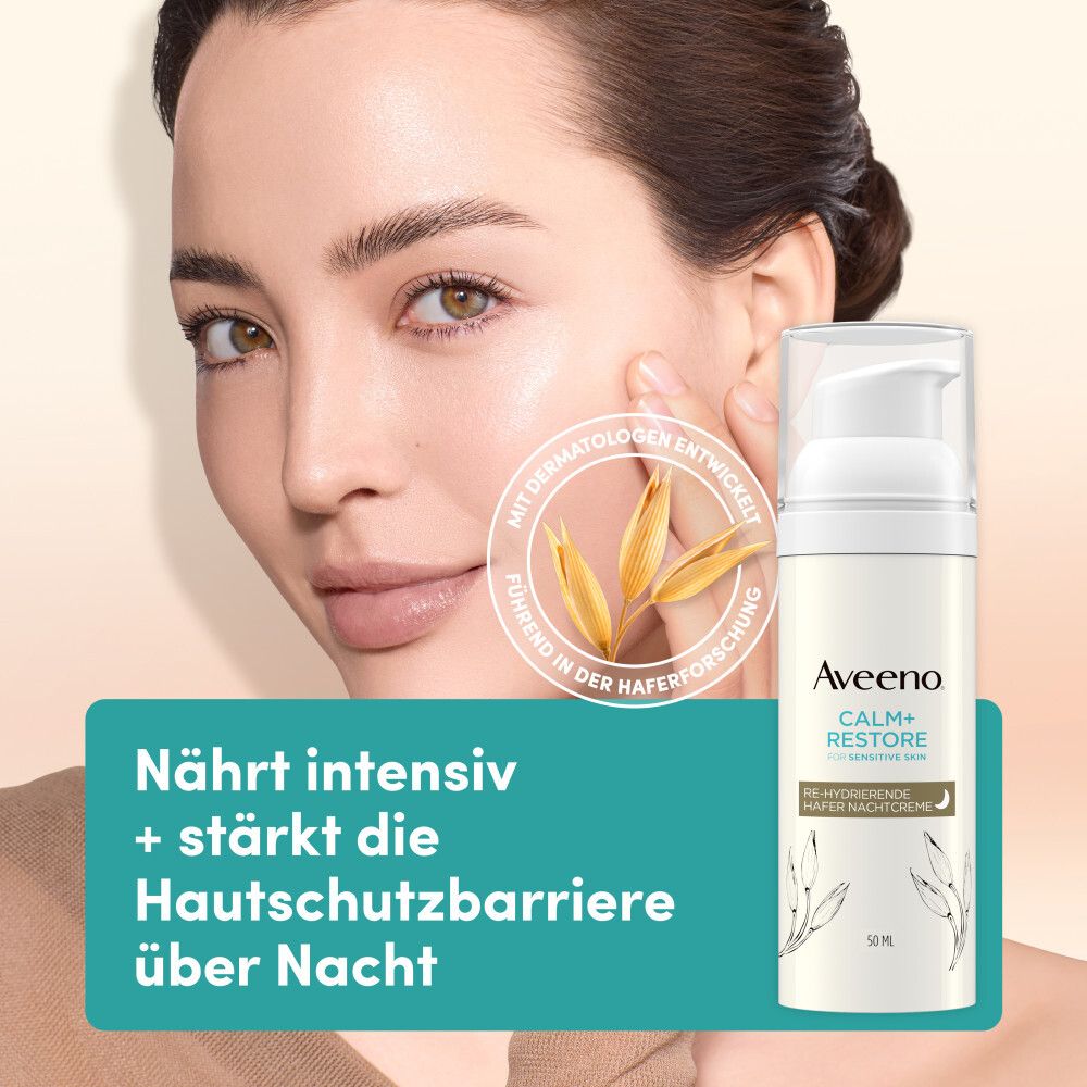 Aveeno Calm+ Restore Re-Hydrierende Hafer Nachtcr. 50 ml Nachtcreme