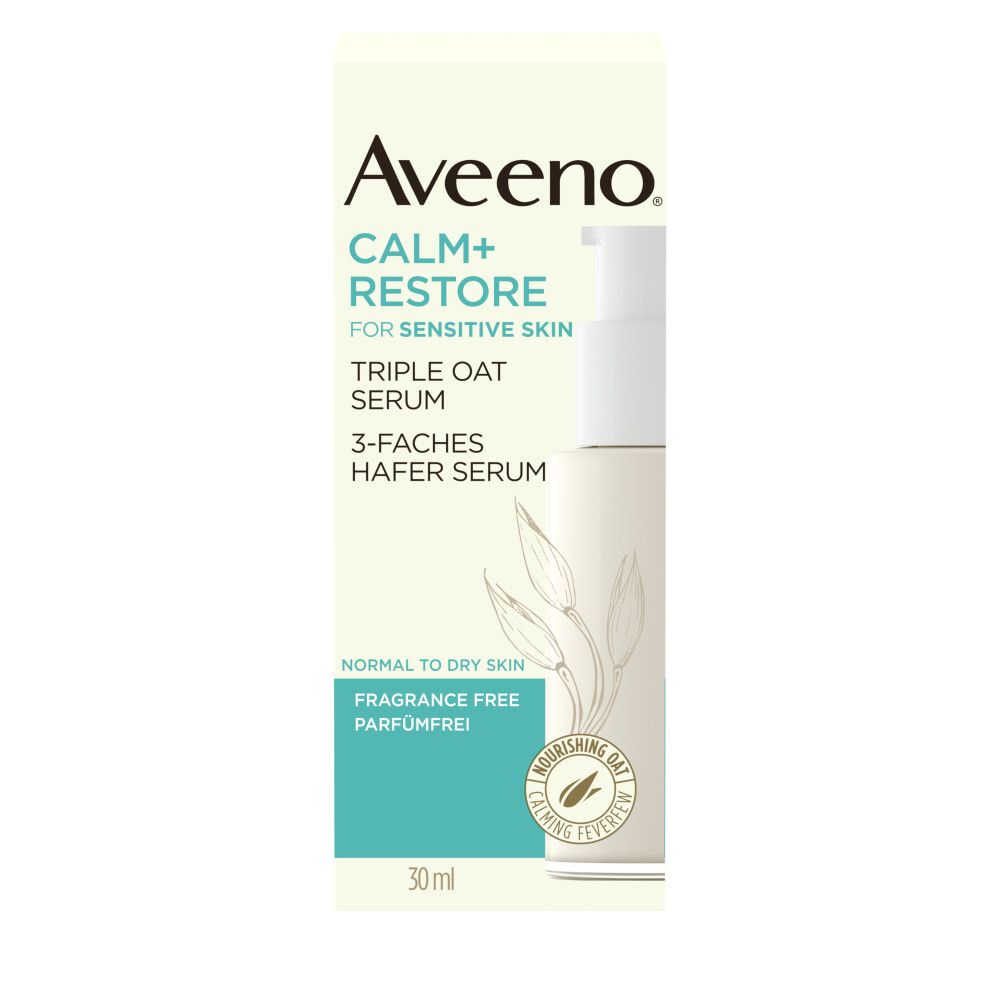 Aveeno® CALM+RESTORE 3-faches Hafer Serum für normale & empfindliche Haut