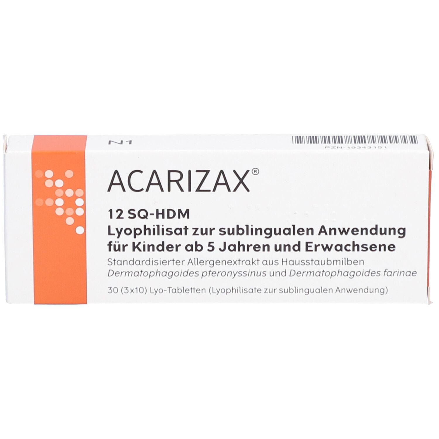 ACARIZAX 12 SQ-HDM Lyophil.z.subl.Anw.KDR ab5+ERW
