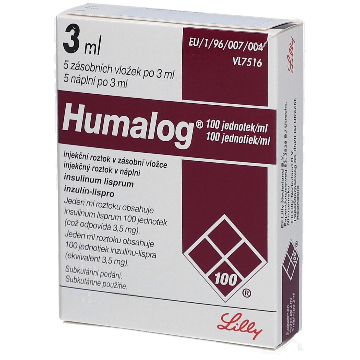 HUMALOG 100 E/ml Patrone Injektionslösung
