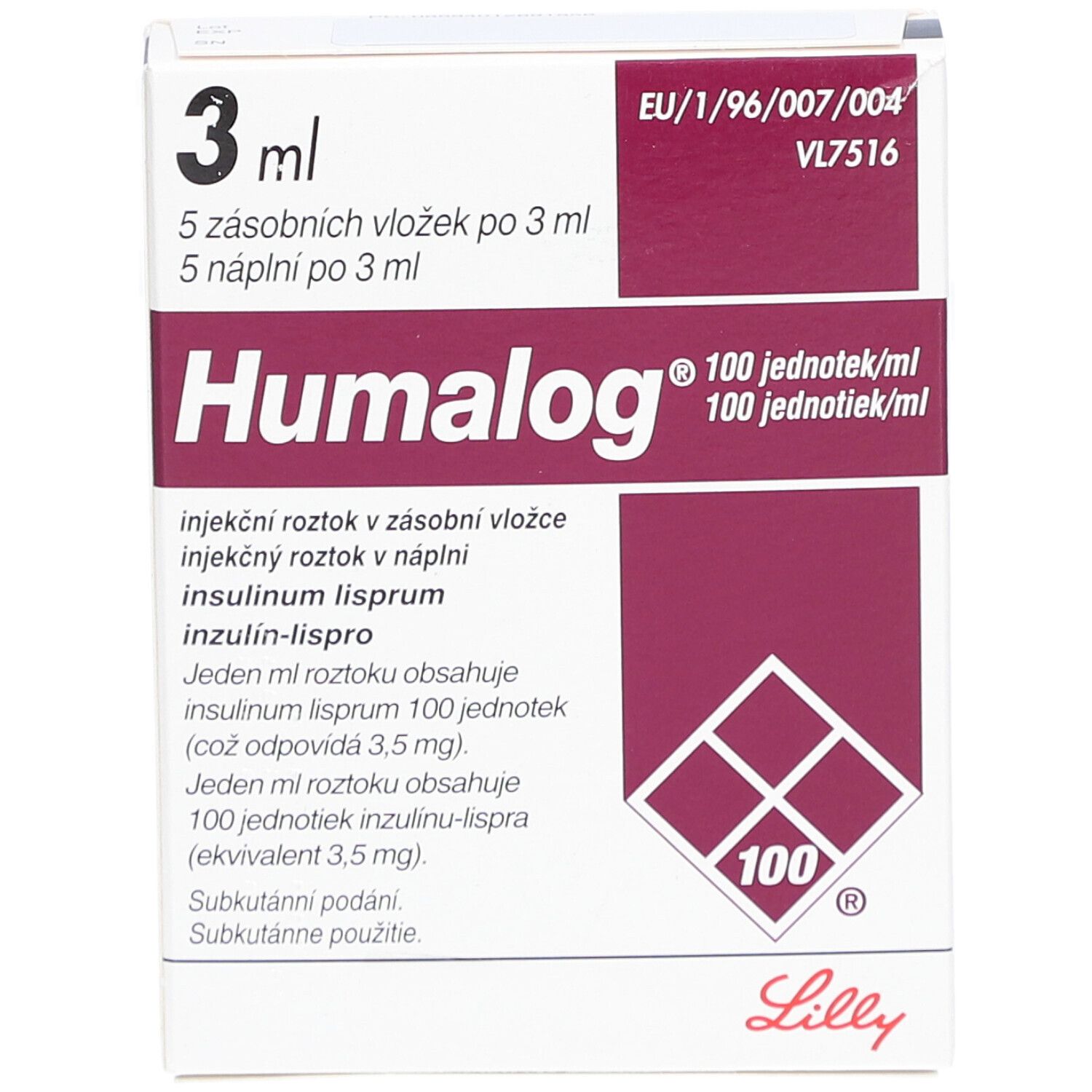 HUMALOG 100 E/ml Patrone Injektionslösung