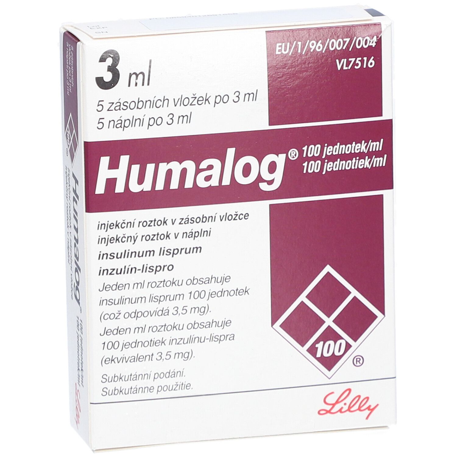 HUMALOG 100 E/ml Patrone Injektionslösung