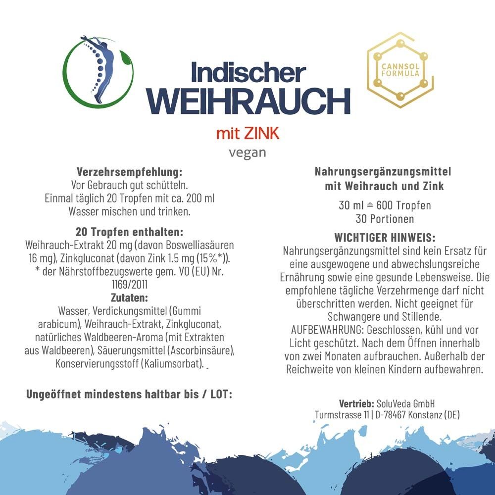 Weihrauch MIT Zink Tropfen zum Einnehmen 30 ml