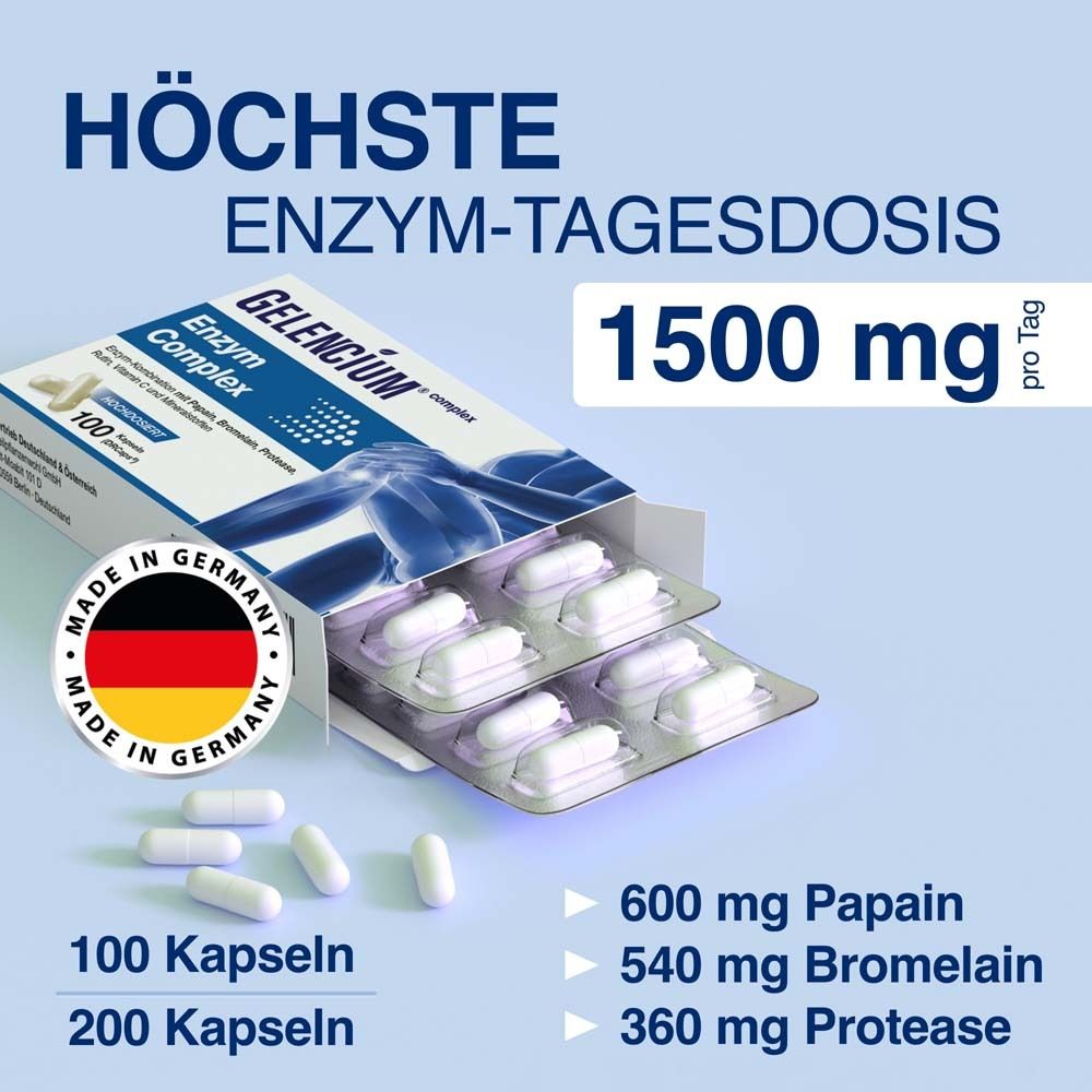 Gelencium Enzym Complex hochdos.m.Bromelain Kaps. Doppelpack 2x100 St Kapseln