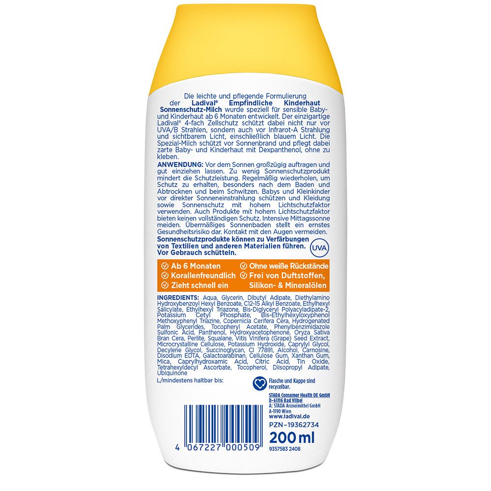 Ladival® Empfindliche Kinderhaut Sonnenschutz-Milch LSF 50+