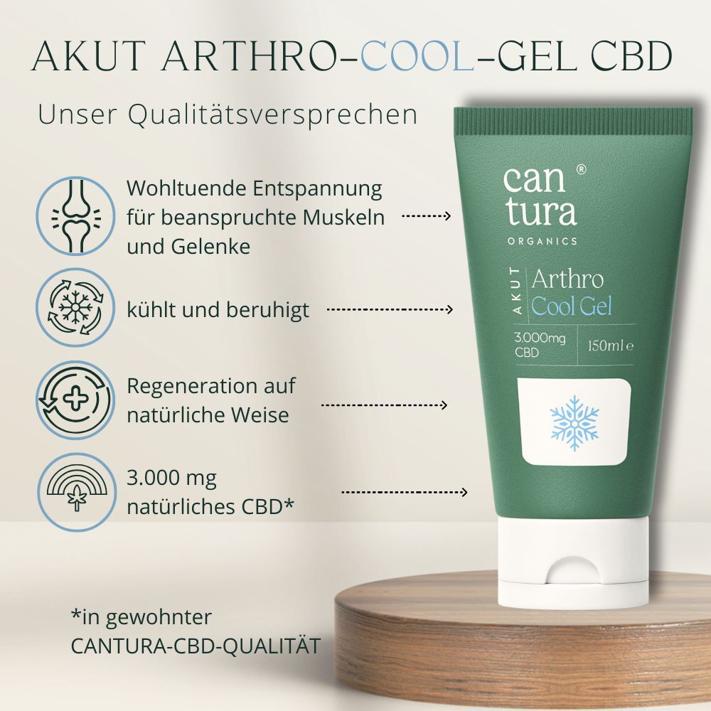 CBD GEL WARM : Das ARTHRO AKUT GEL von CANTURA® als CBD Wärme-Gel bei Muskel- und Gelenkbeschwerden