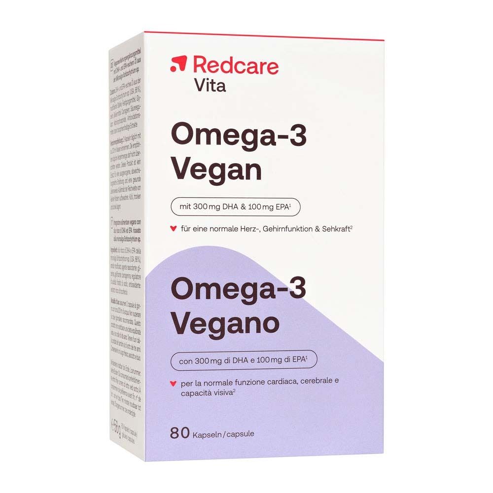 Redcare Omega-3 Vegan-Packung. Enthält 80 Kapseln.