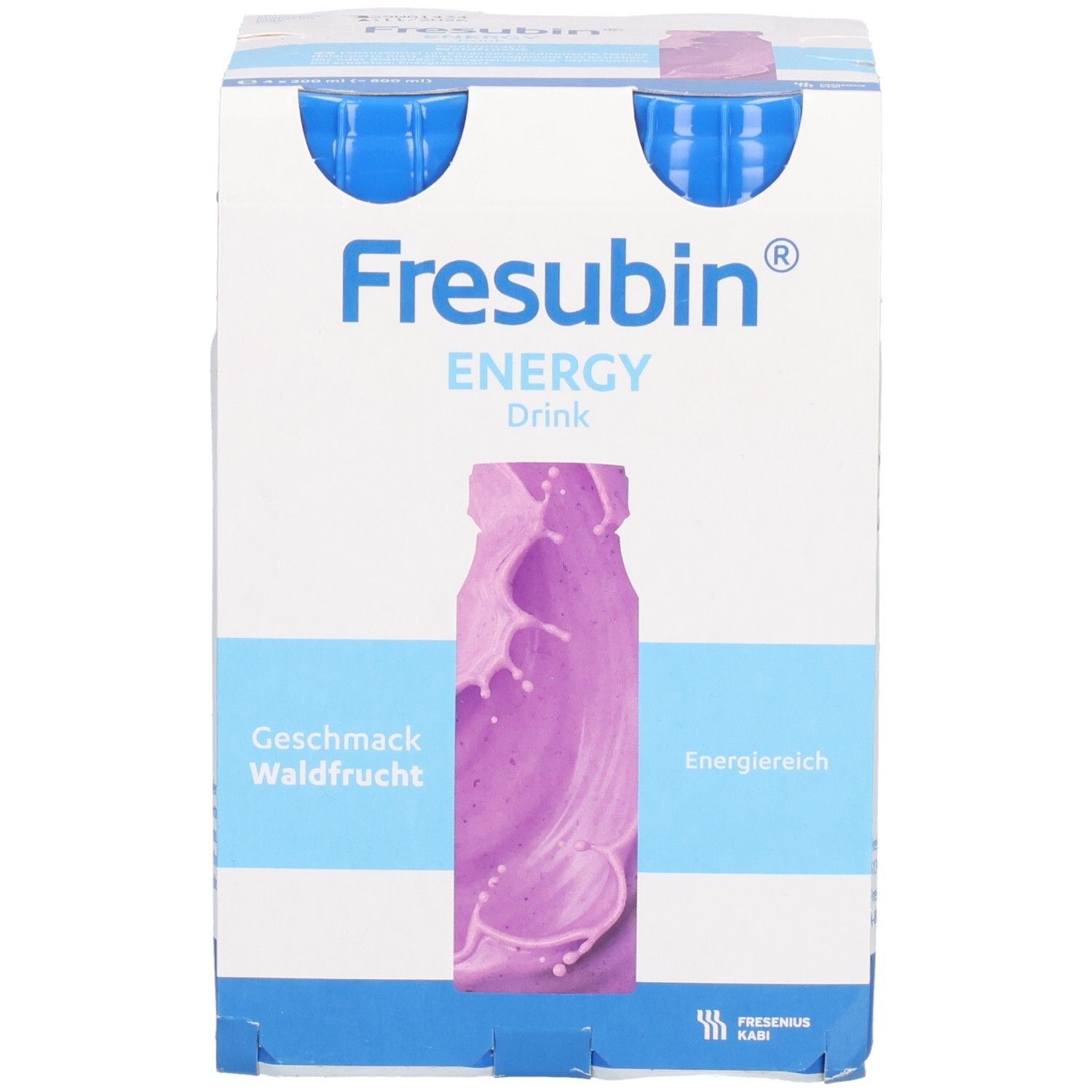 Fresubin Energy Drink, Waldfrüchte Geschmack, 4er Packung.