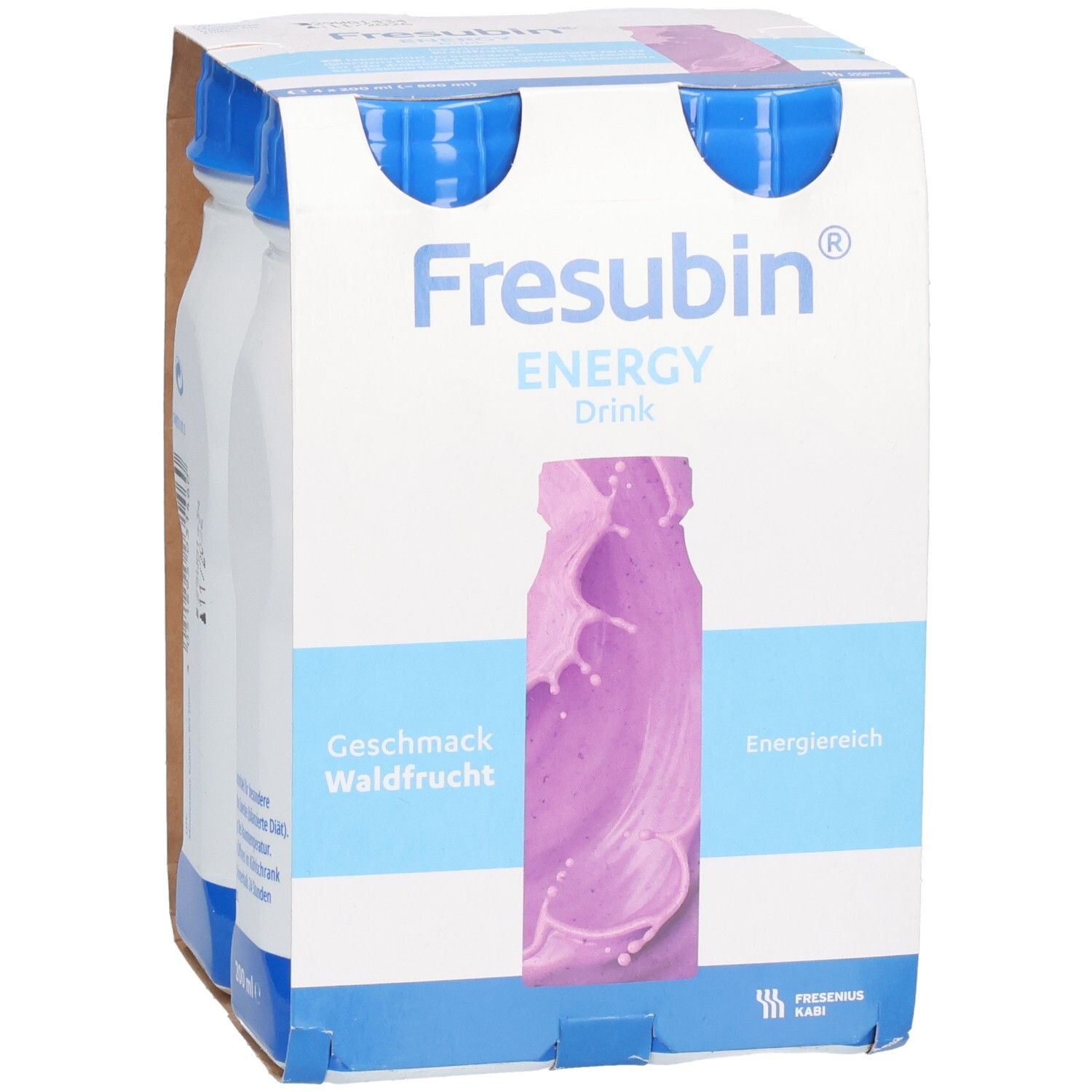 Fresubin Energy Drink, Waldfrüchte Geschmack, 4er Packung.