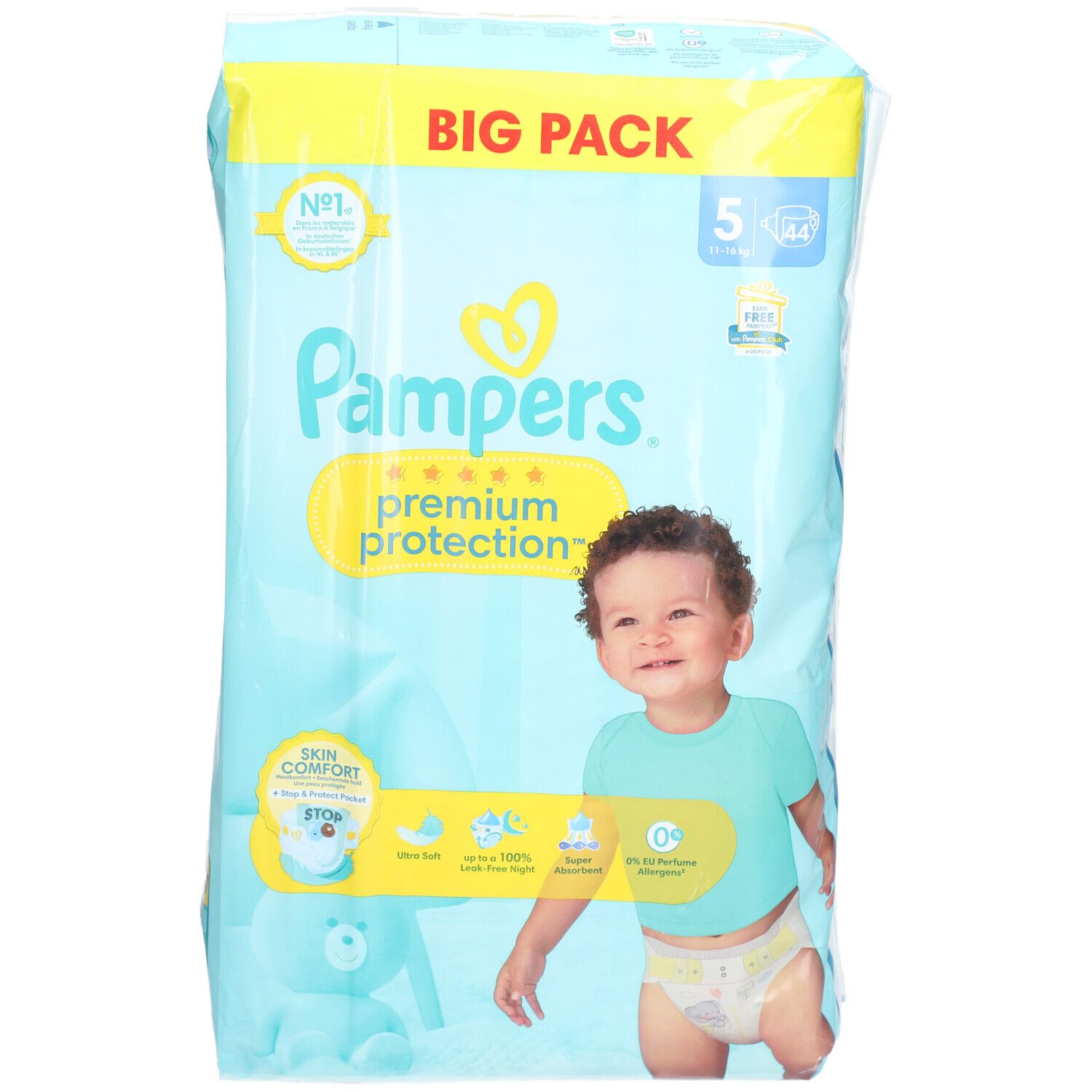 Pampers Premium Protect.Gr.5 junior 11-16kg BigP. 44 St