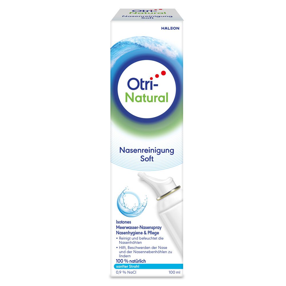 OtriNatural Nasenreinigung Soft, Meerwasser Nasenspray, 100 % natürlich,