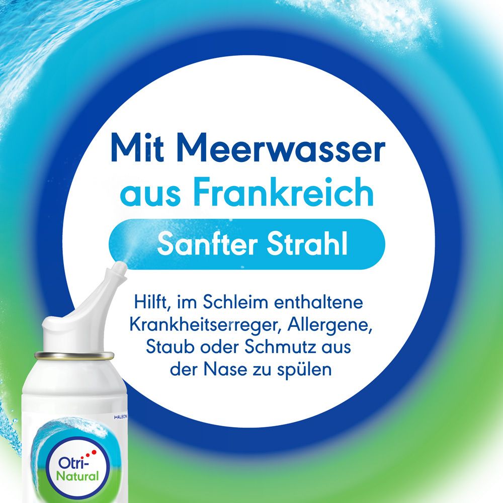OtriNatural Nasenreinigung Soft, Meerwasser Nasenspray, 100 % natürlich,