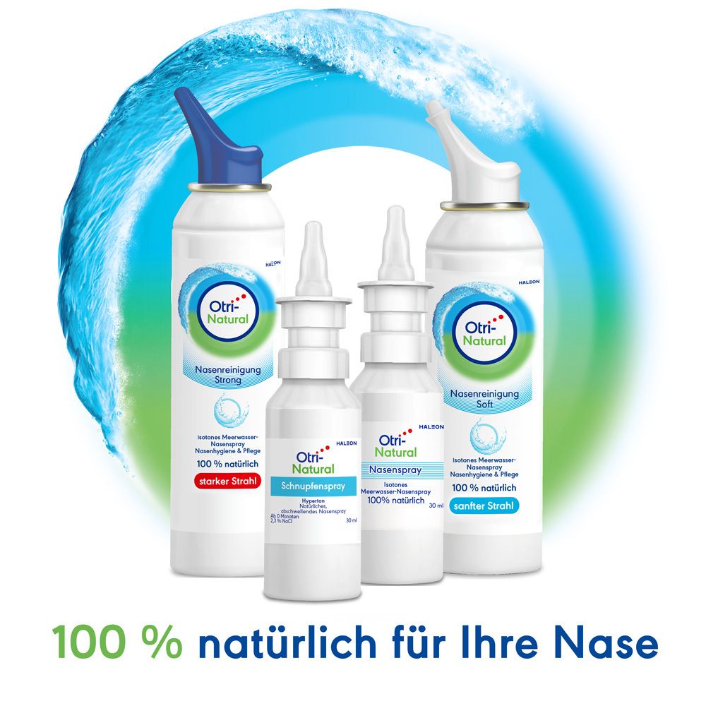 OtriNatural Nasenreinigung Soft, Meerwasser Nasenspray, 100 % natürlich,