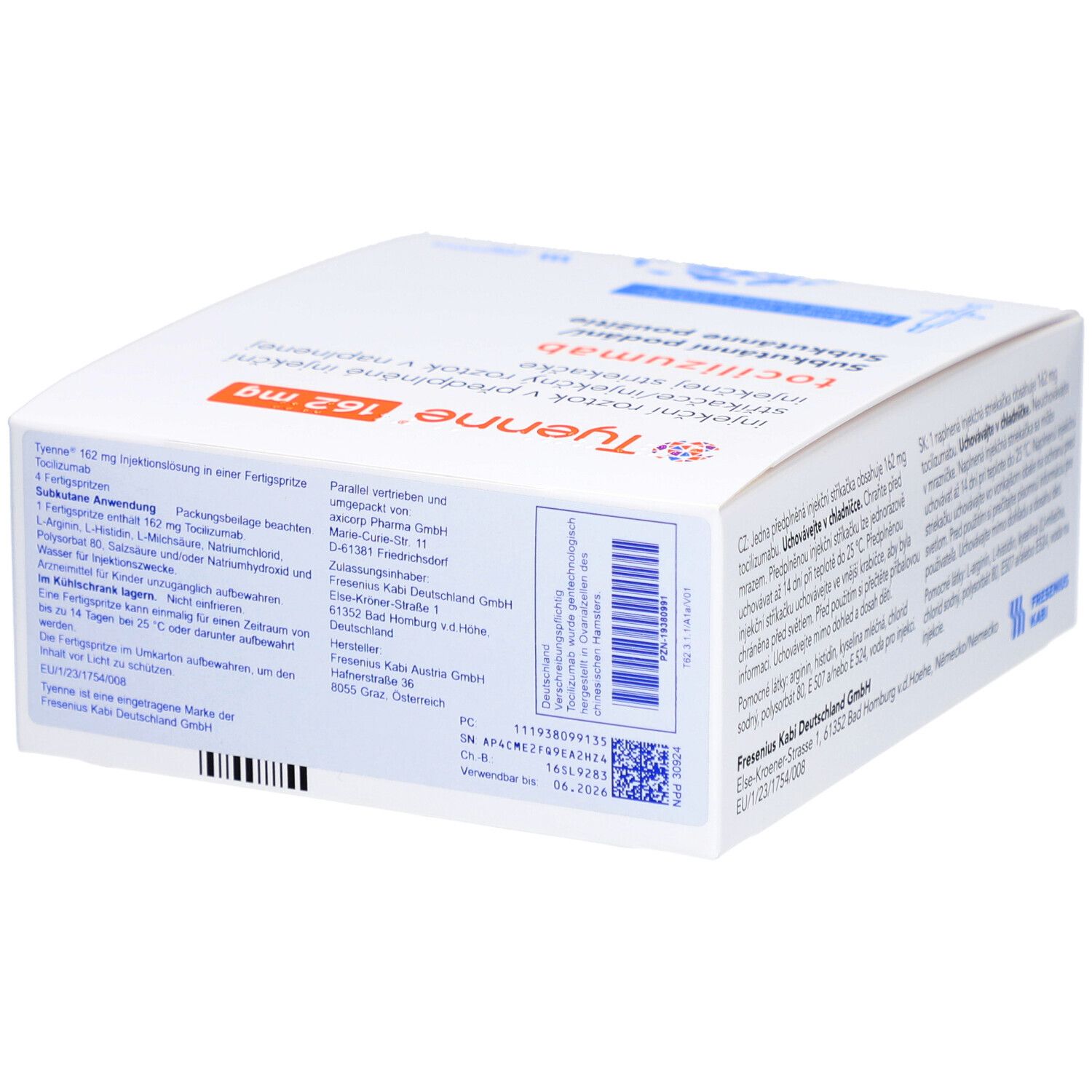 TYENNE 162 mg/0,9 ml Inj.-Lösung i.e.Fertigspr.