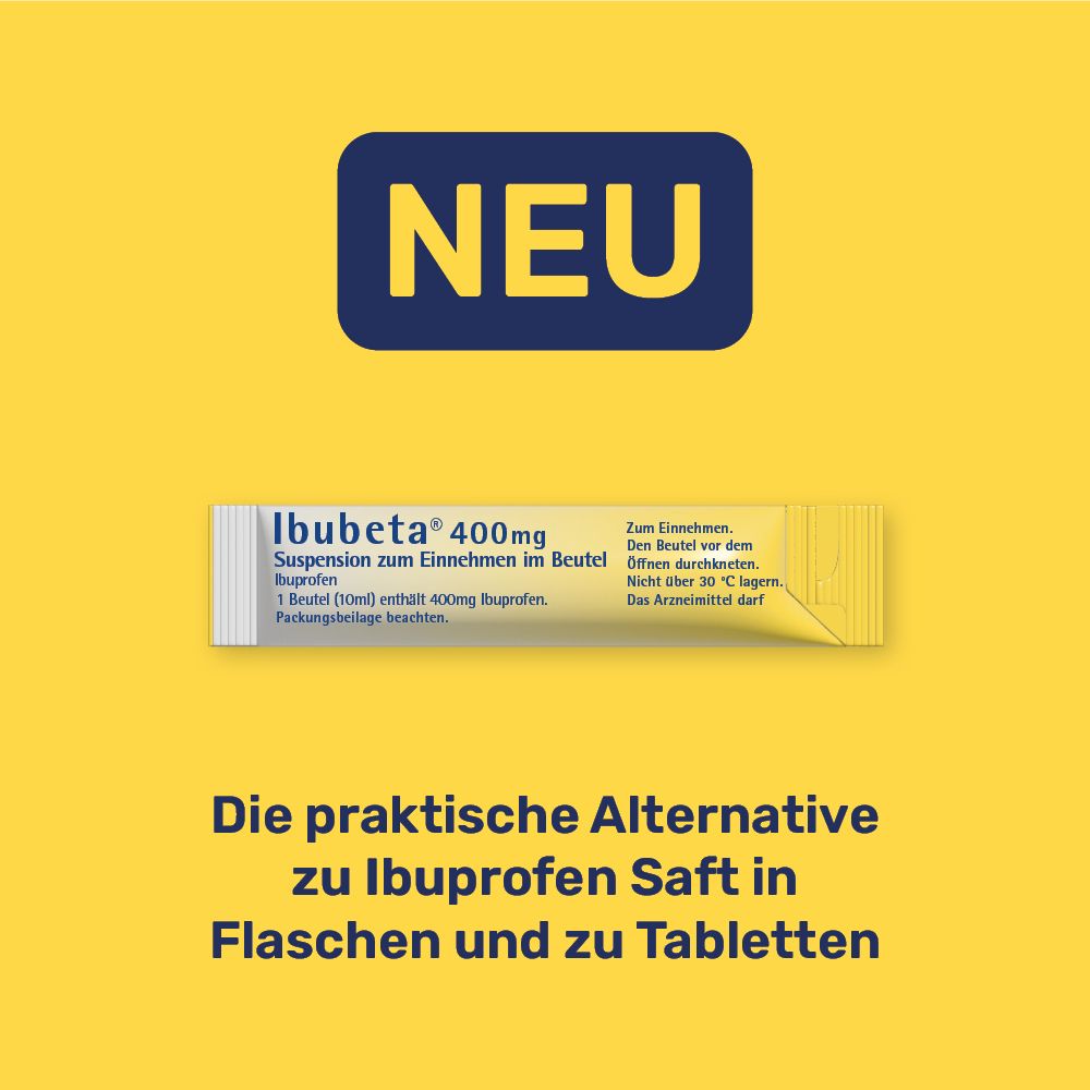 Ibubeta® 400 mg Suspension zum Einnehmen im Beutel