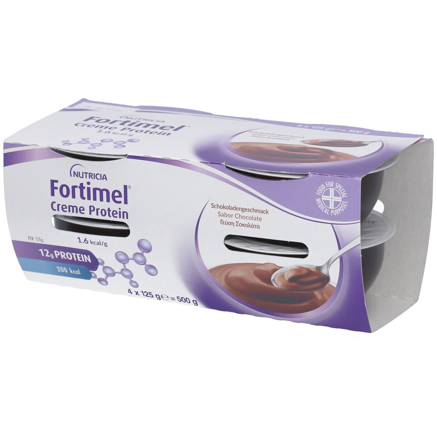 Fortimel Creme Protein Schokolade 4x125 g Flüssigkeit