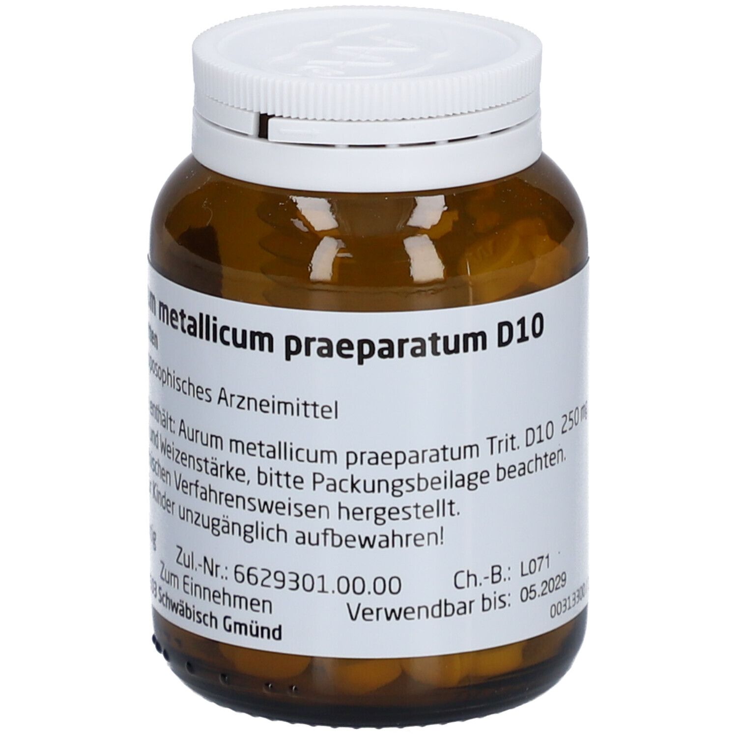 Aurum metallicum praeparatum D10