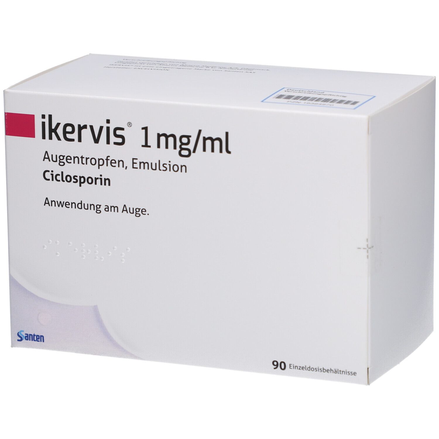 IKERVIS 1 mg/ml Augentropfen Emuls.Einzeldosispip.