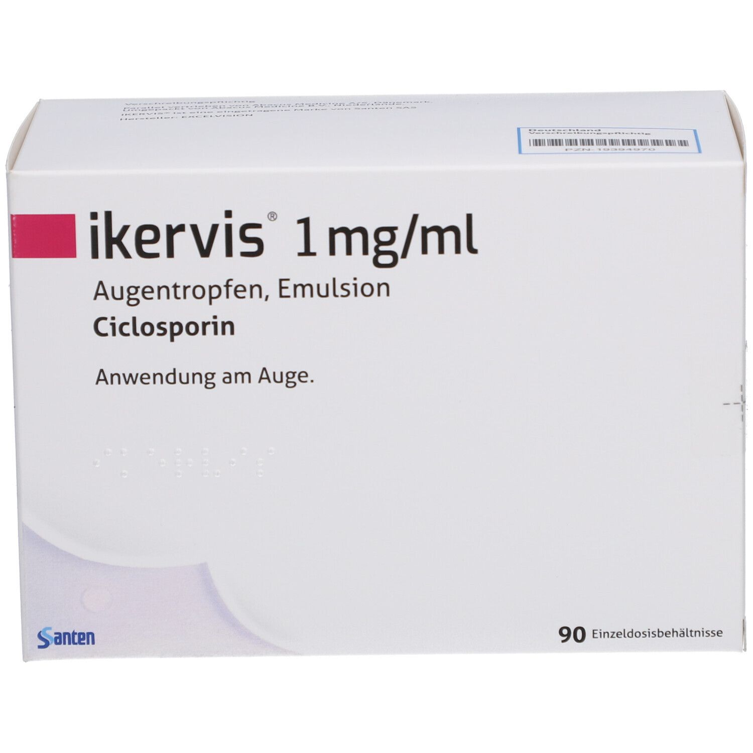 IKERVIS 1 mg/ml Augentropfen Emuls.Einzeldosispip.