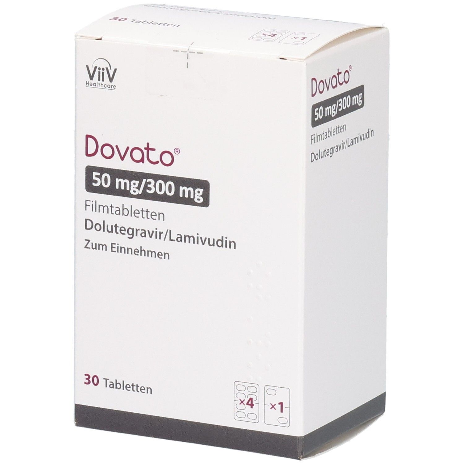 DOVATO 50 mg/300 mg Filmtabletten Blisterpackung, 30 Tabletten.