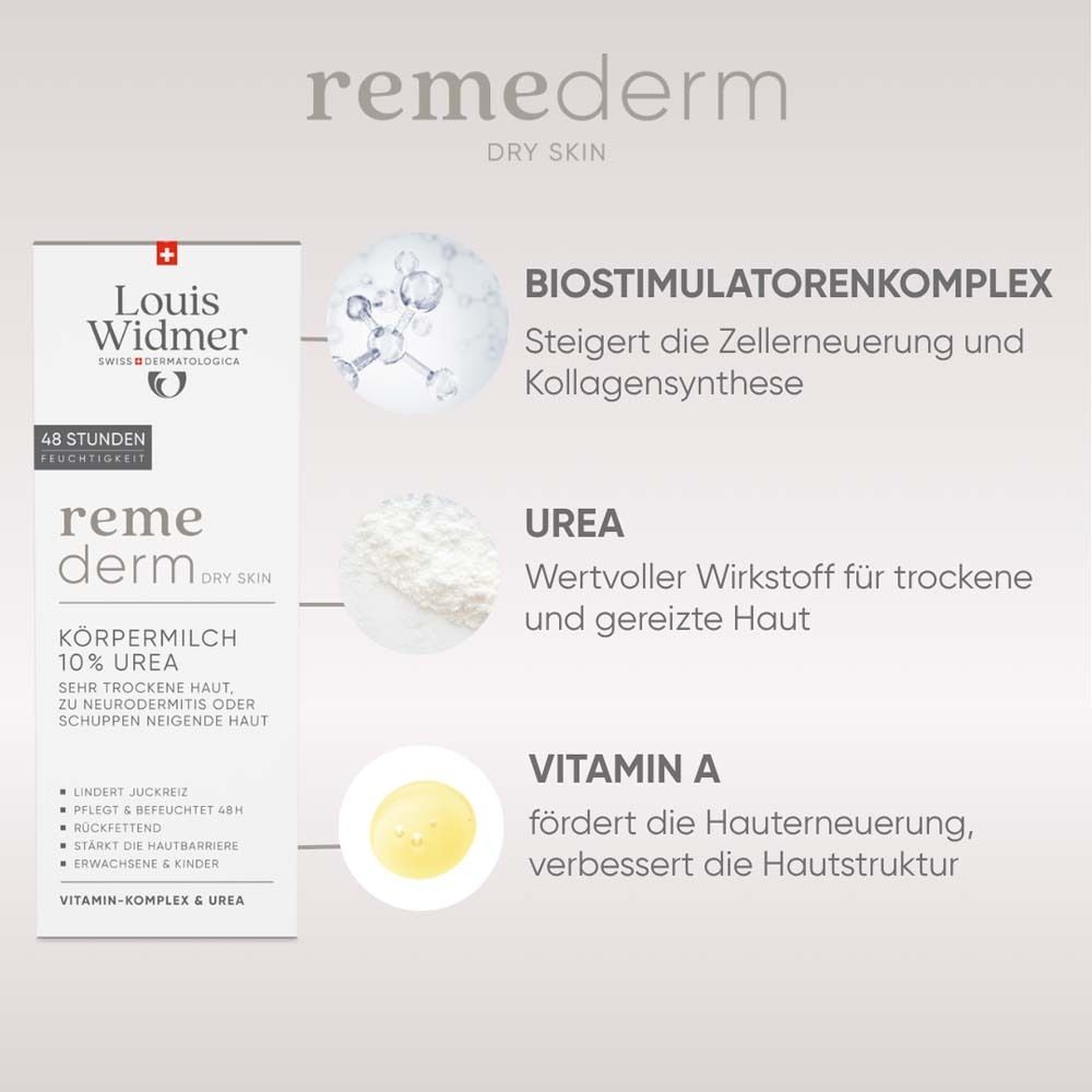 Louis Widmer remederm Körpermilch 10% Urea