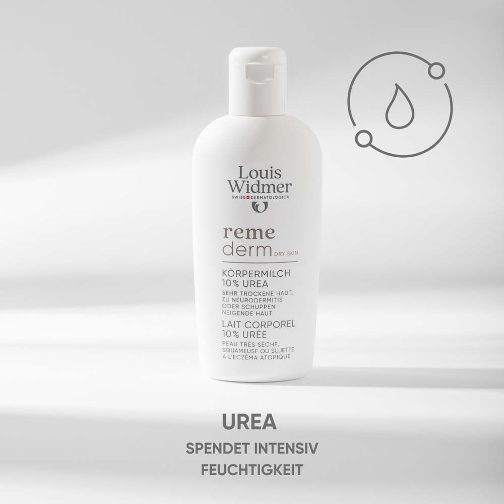 Louis Widmer remederm Körpermilch 10 % Urea ohne Parfum