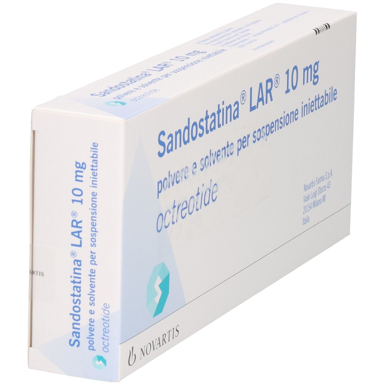 Sandostatina LAR 10 mg Pulver und Lösungsmittel für Injektionssuspension, Octreotid.