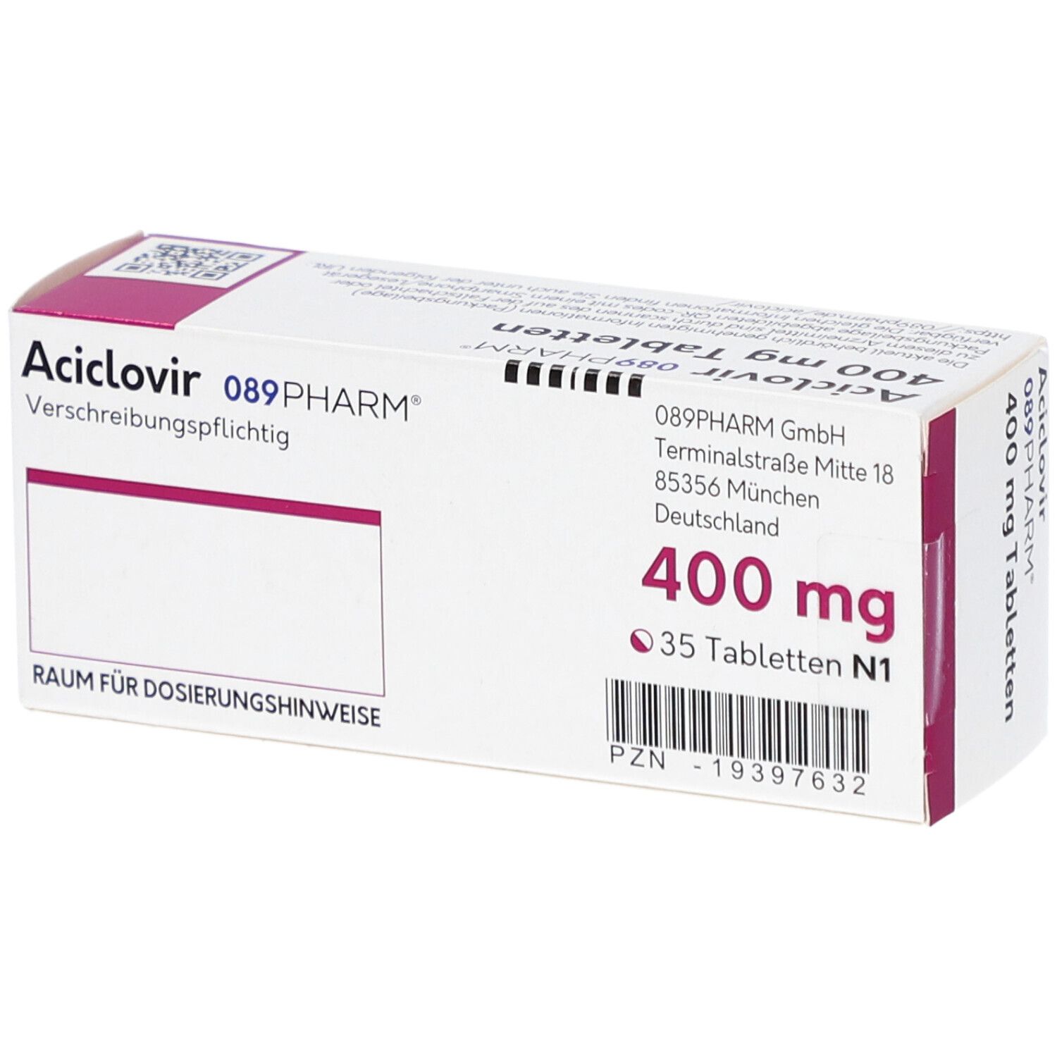 ACICLOVIR 089PHARM 400 mg Tabletten