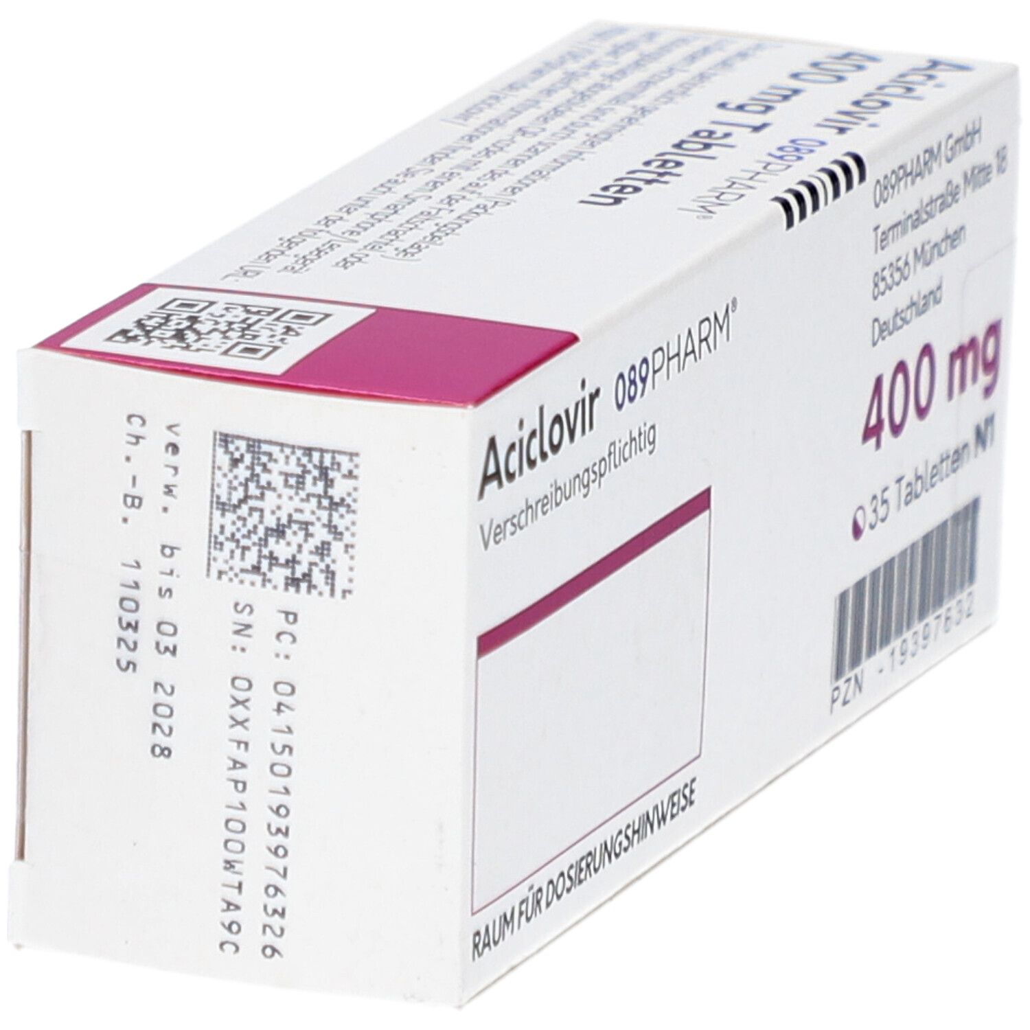 ACICLOVIR 089PHARM 400 mg Tabletten