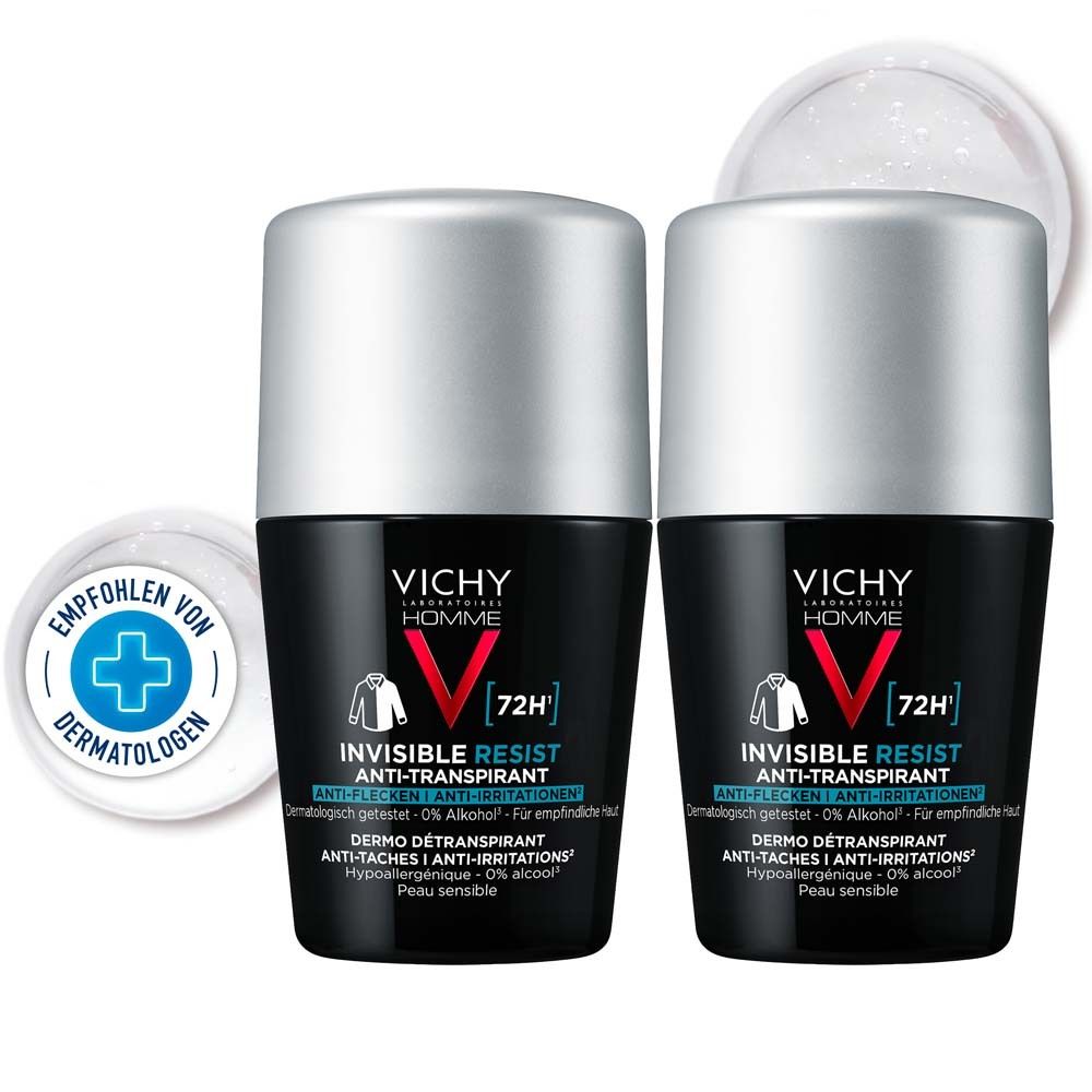 VICHY HOMME Deodorant Roll-On Anti-Transpirant 72h Doppelpack