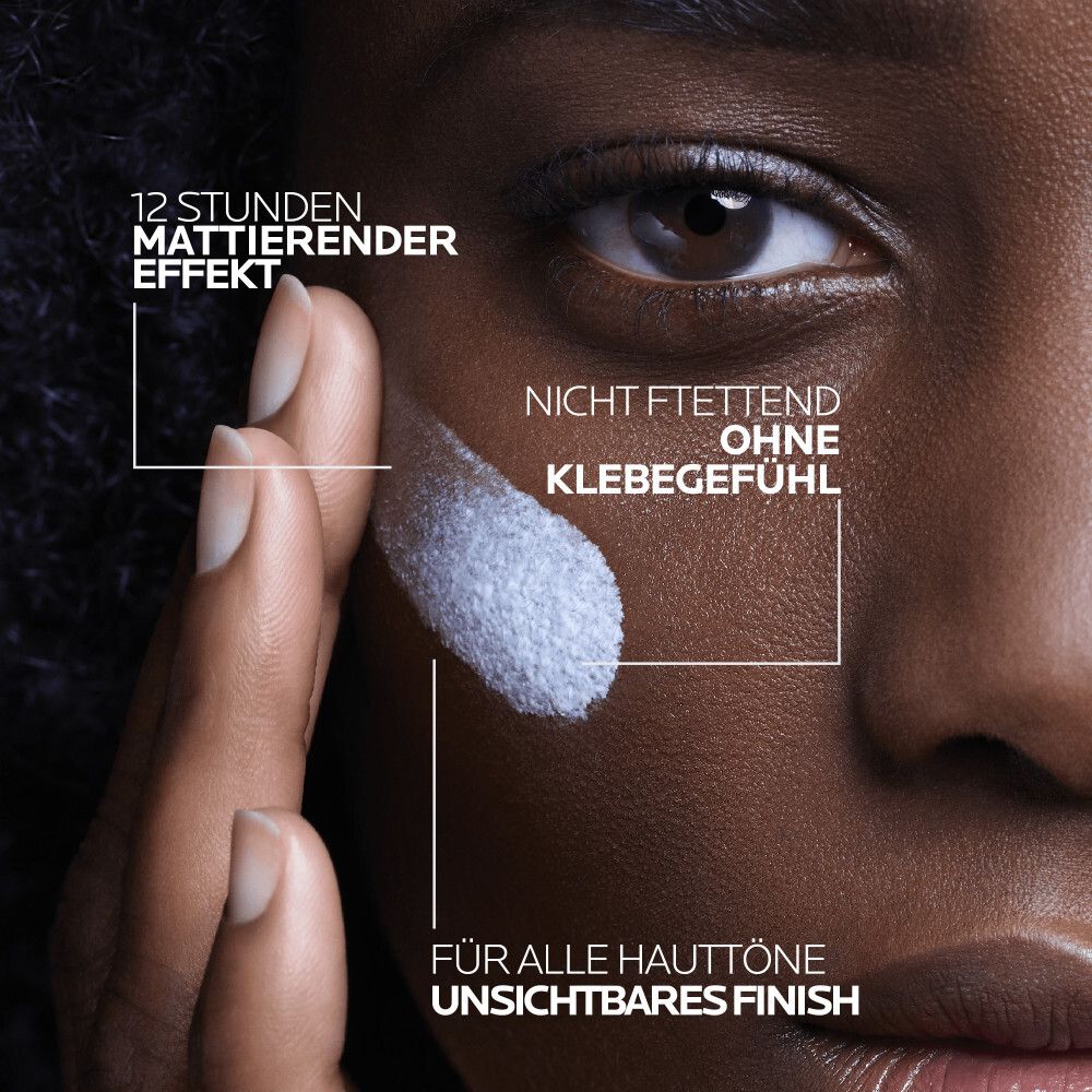 La Roche Posay Anthelios Oil Control Fluid: 12 Stunden mattierender Effekt, nicht fettend, ohne Klebegefühl. Unsichtbares Finish für alle Hauttöne.