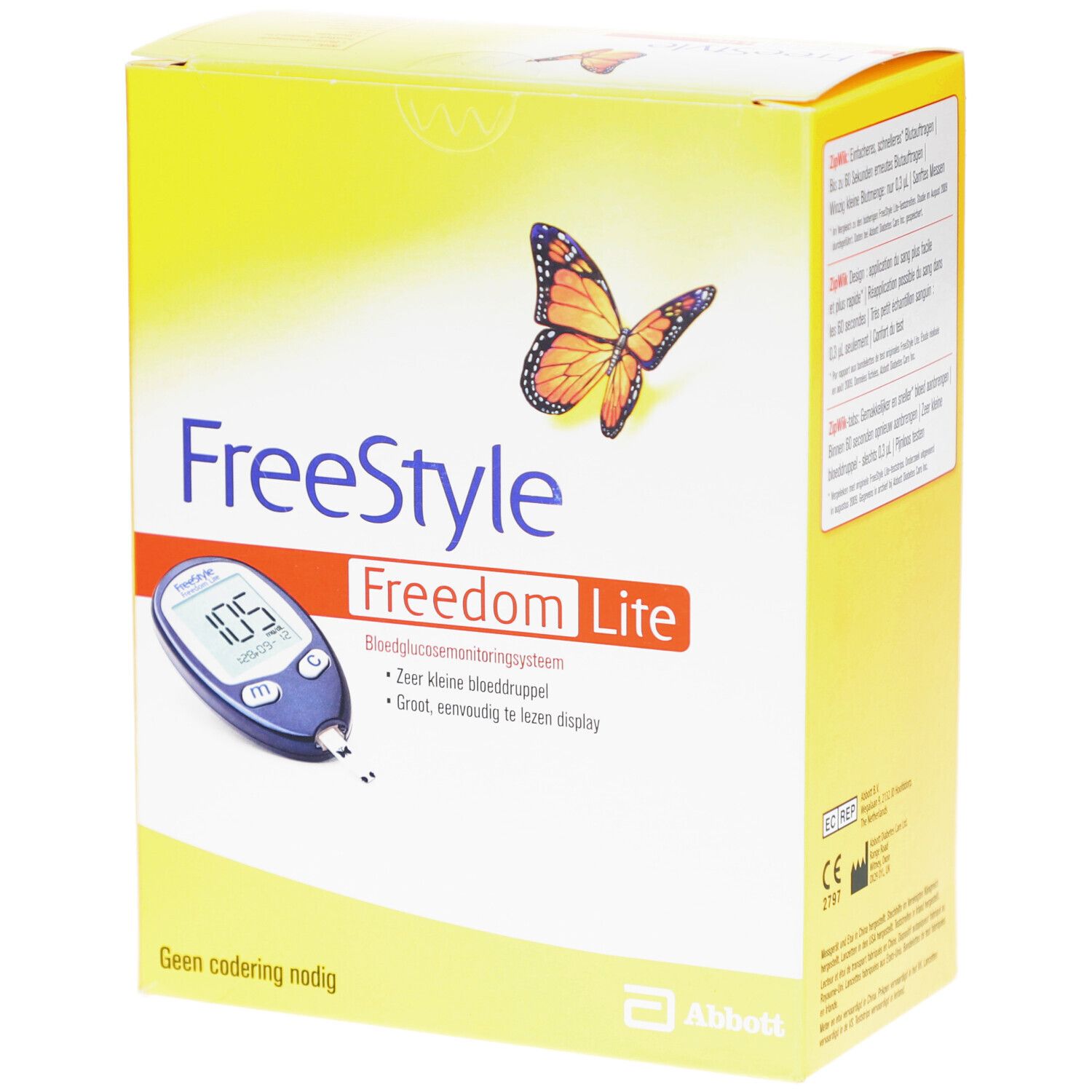 FreeStyle Freedom Lite Blutzucker-Messsystem ohne Codierung mg/dl