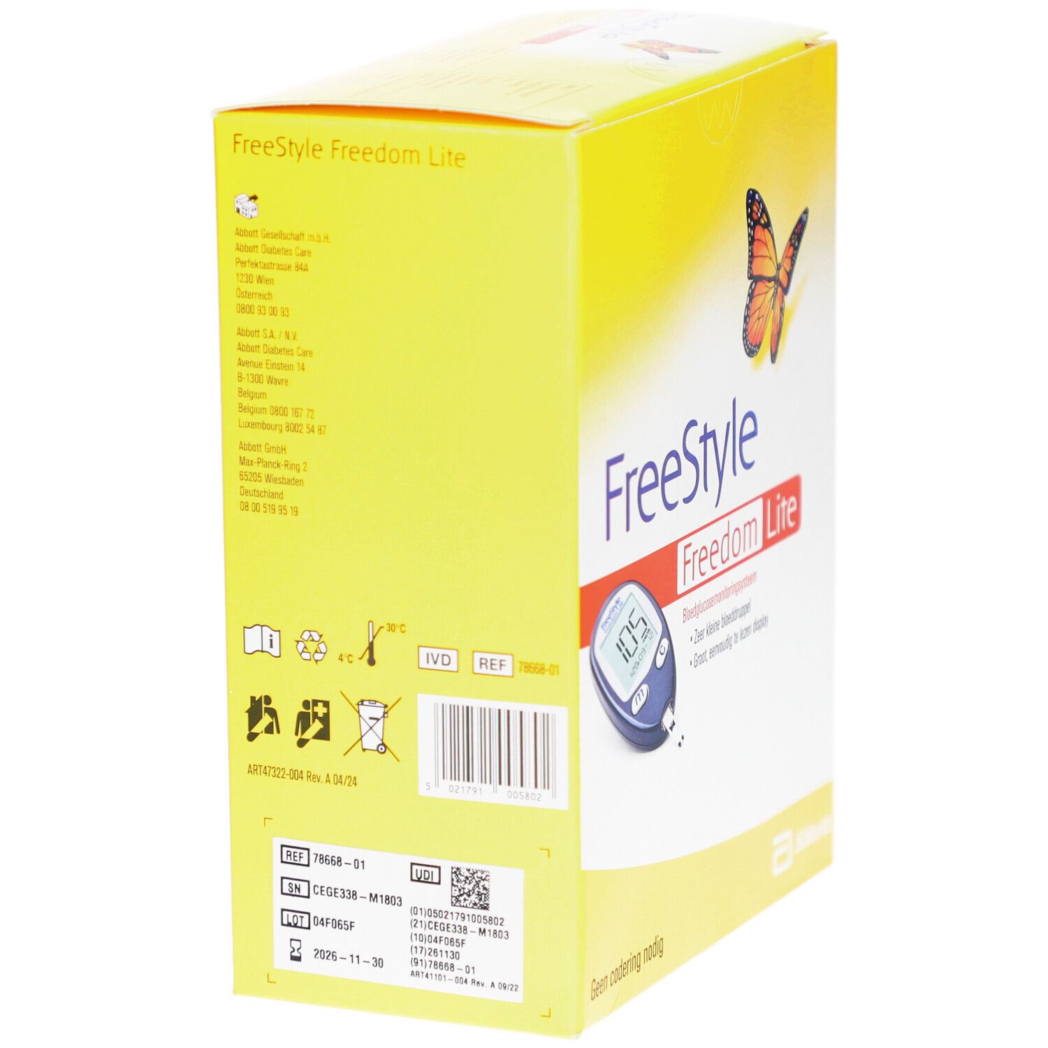 FreeStyle Freedom Lite Blutzucker-Messsystem ohne Codierung mg/dl