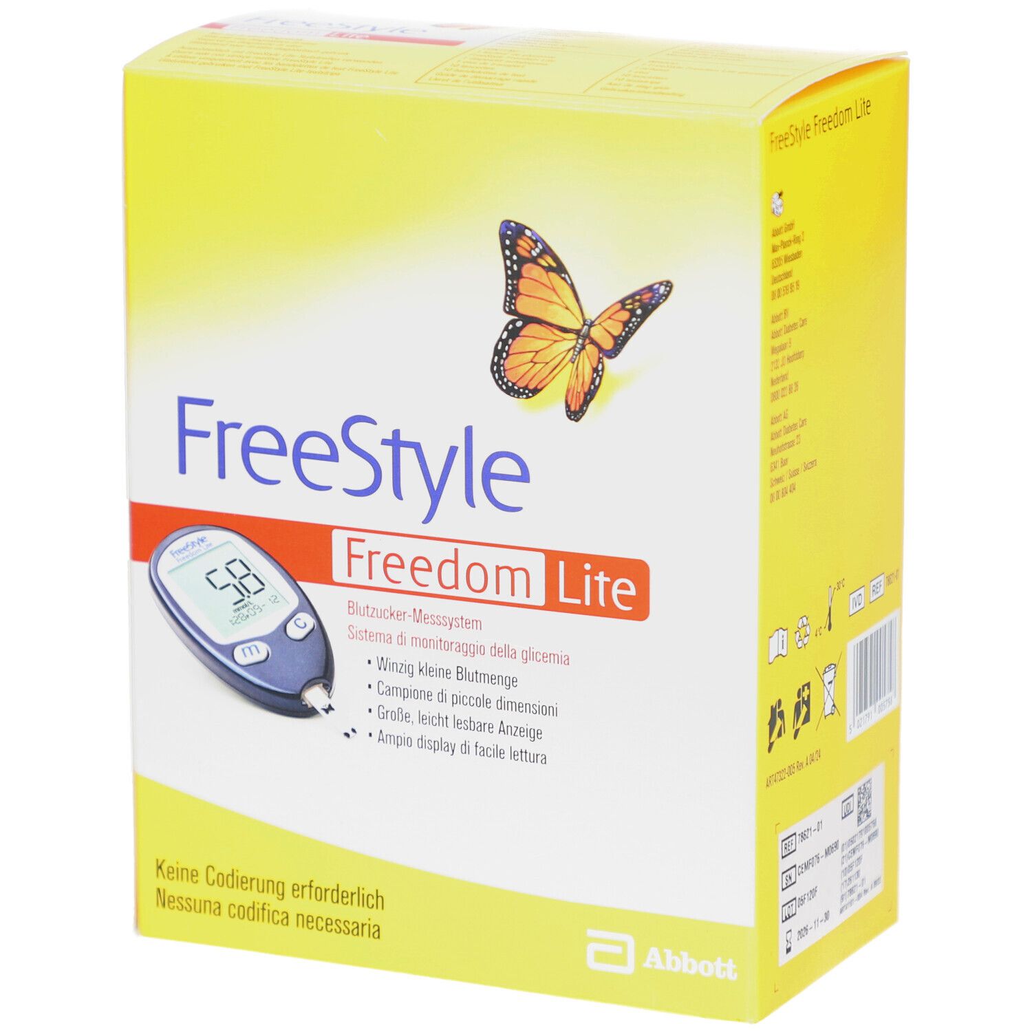 Freestyle Freedom Lite Set mmol/l ohne Codieren 1 St Gerät