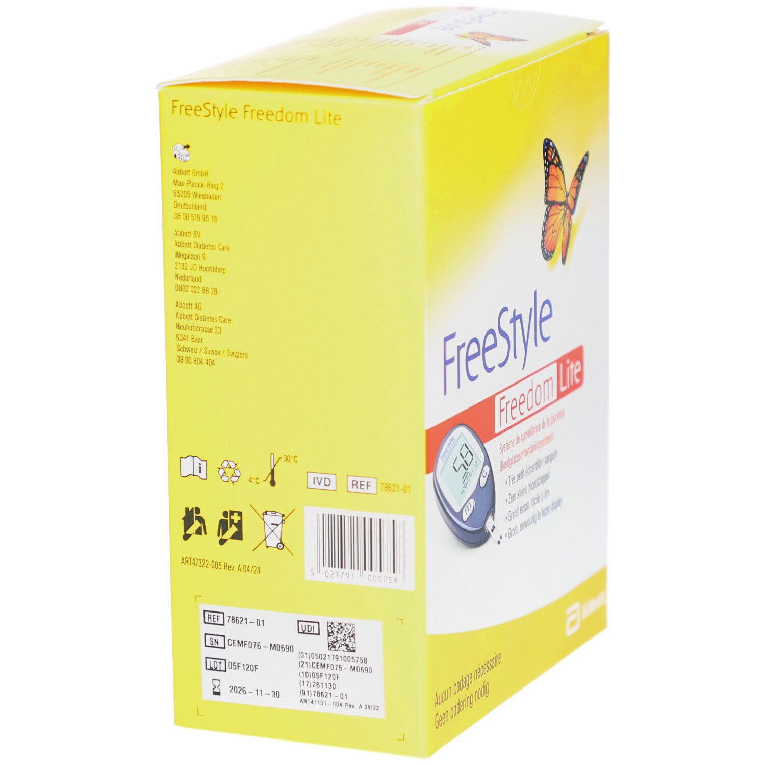 FreeStyle Freedom Lite Blutzucker-Messsystem ohne Codierung mmol/l