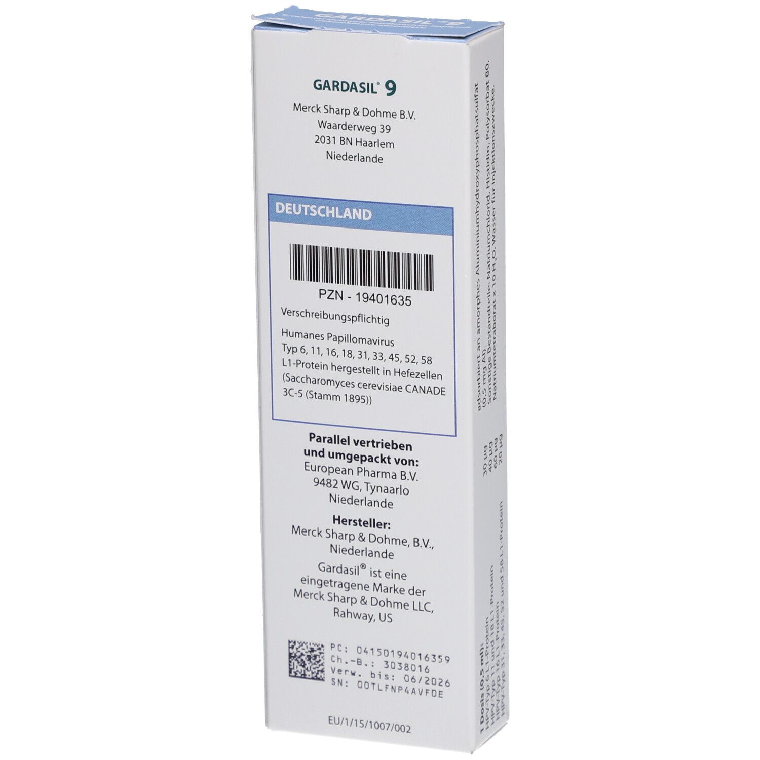 GARDASIL 9 Inj.-Sus.i.e.Fertigspritze