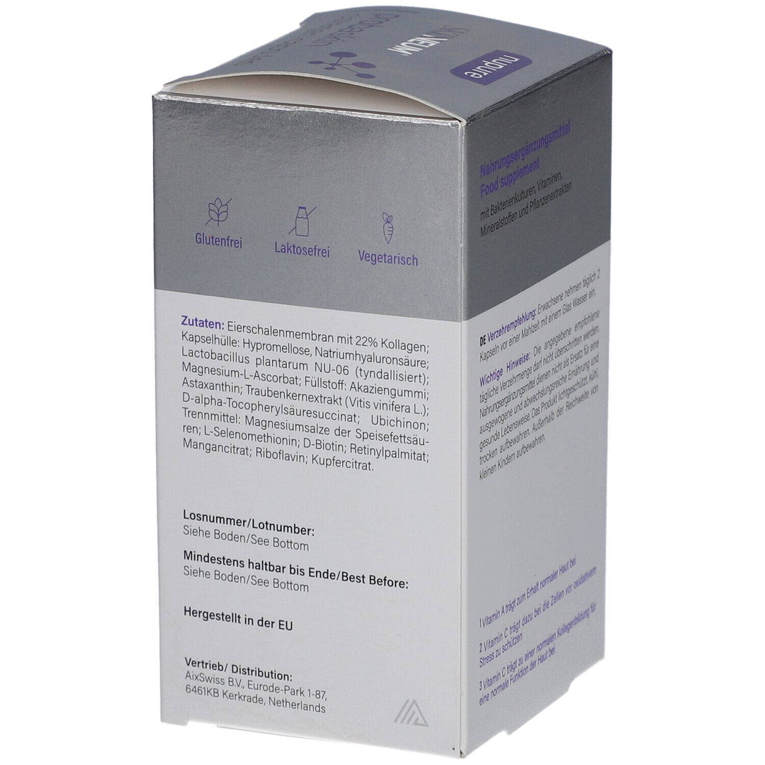 nupure probaskin Kollagenkapseln mit Vitaminen, Biotin & Q10