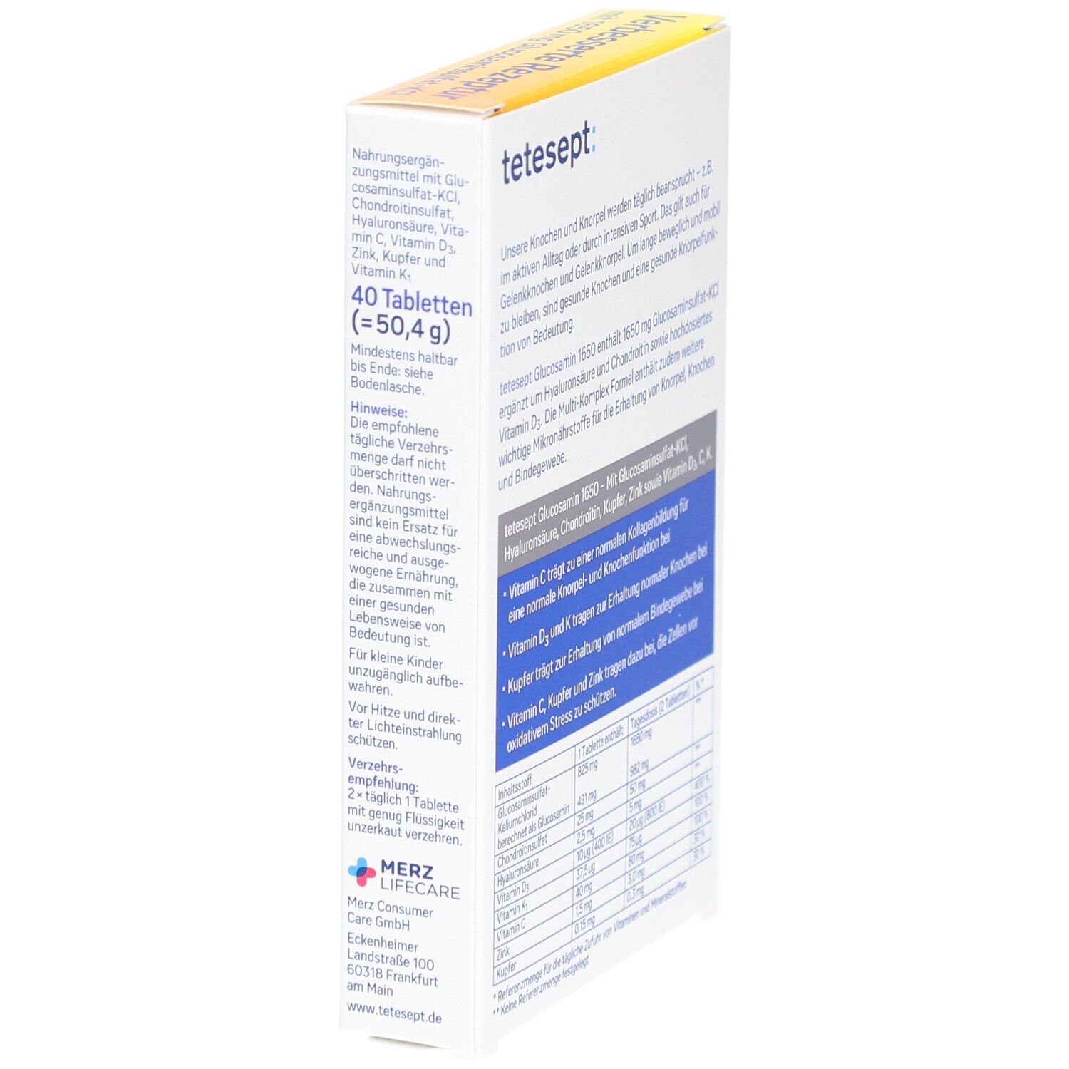 tetesept Glucosamin 1650 Filmtabletten