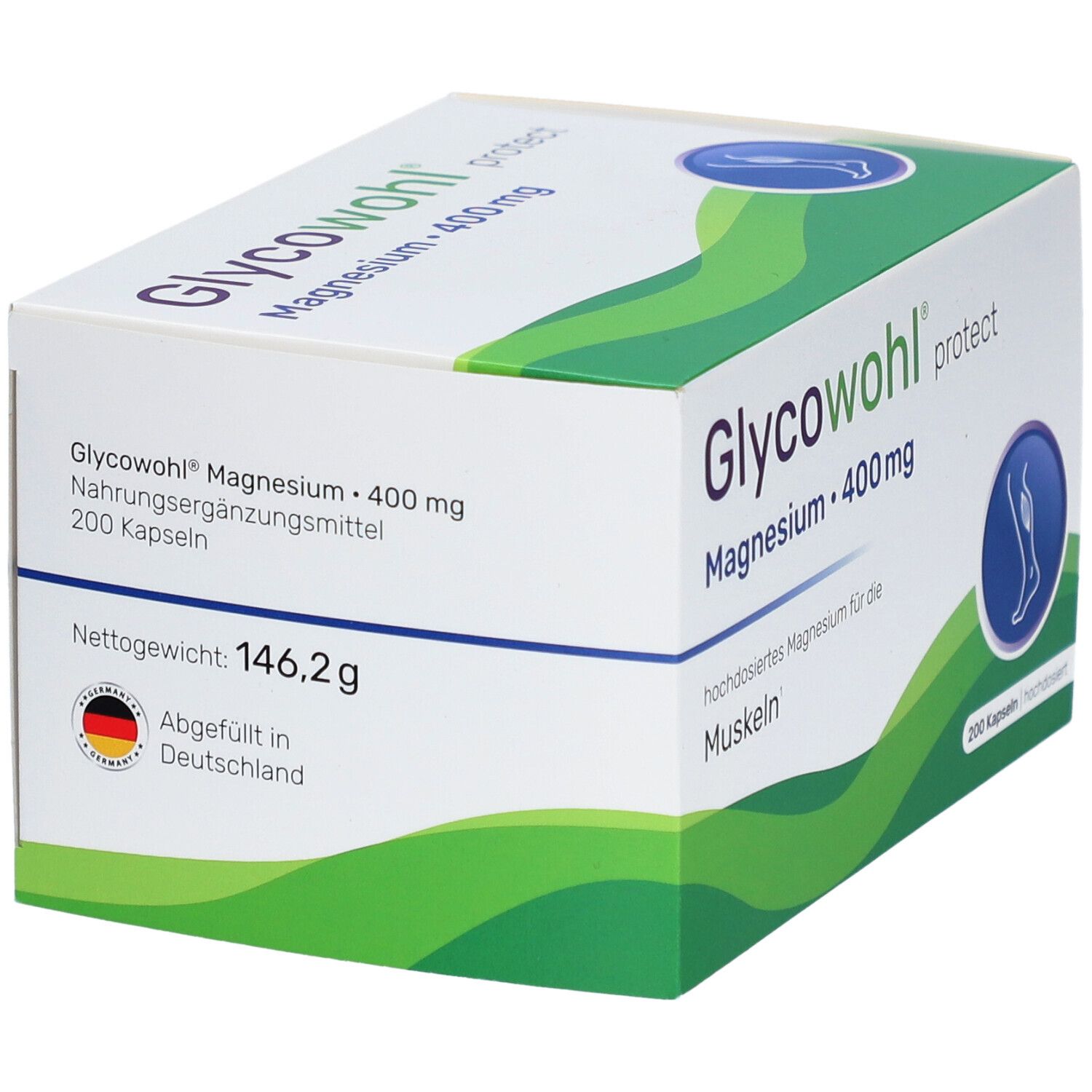 Glycowohl Magnesium 400 mg hochdosiert vegan Kaps. 200 St Kapseln