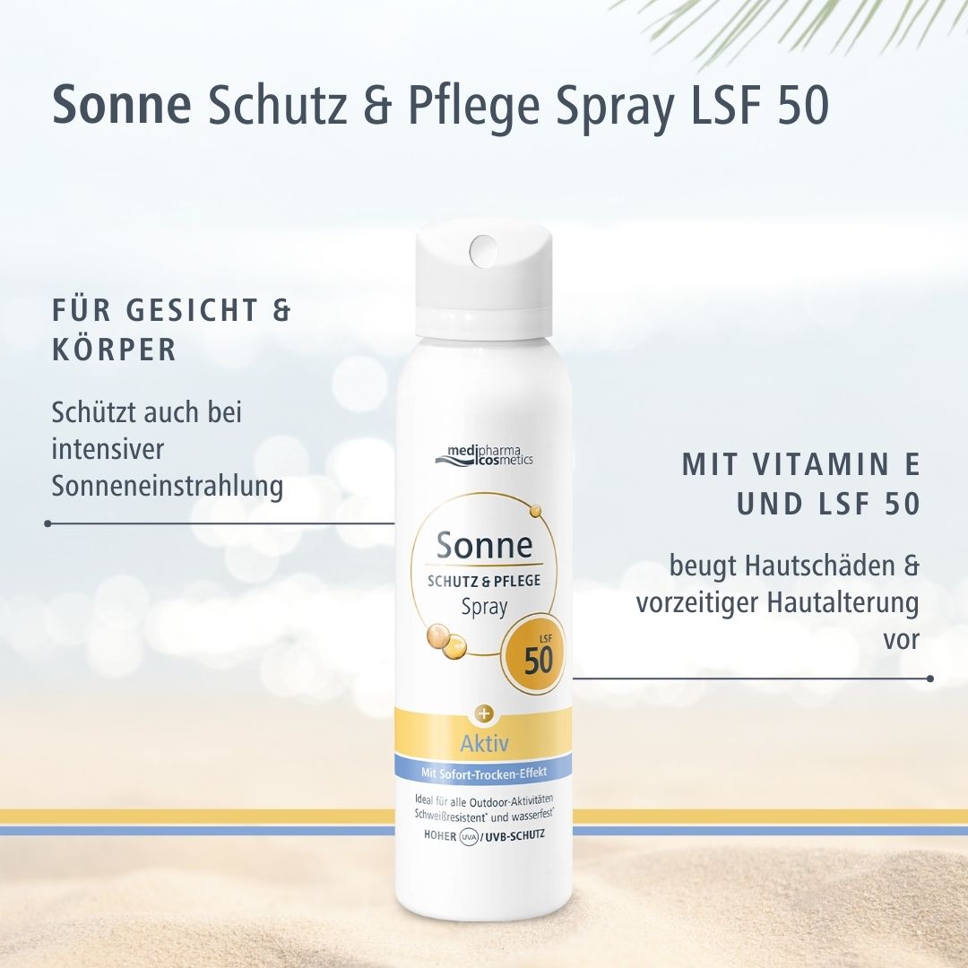 medipharma cosmetics Sonne Schutz&Pflege Aktiv Aerosol-Spray LSF 50