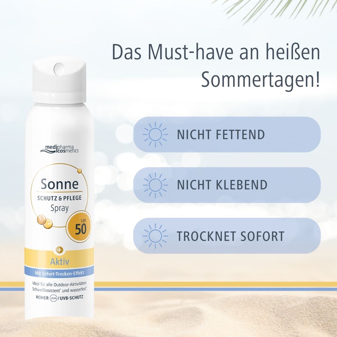 medipharma cosmetics Sonne Schutz&Pflege Aktiv Aerosol-Spray LSF 50
