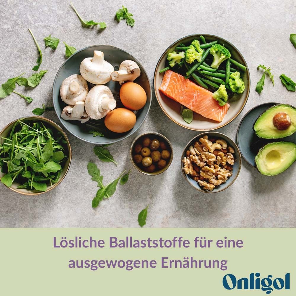 Verschiedene Lebensmittel: Gemüse, Eier, Fisch, Nüsse, Avocado. Für ausgewogene Ernährung. Onligol.