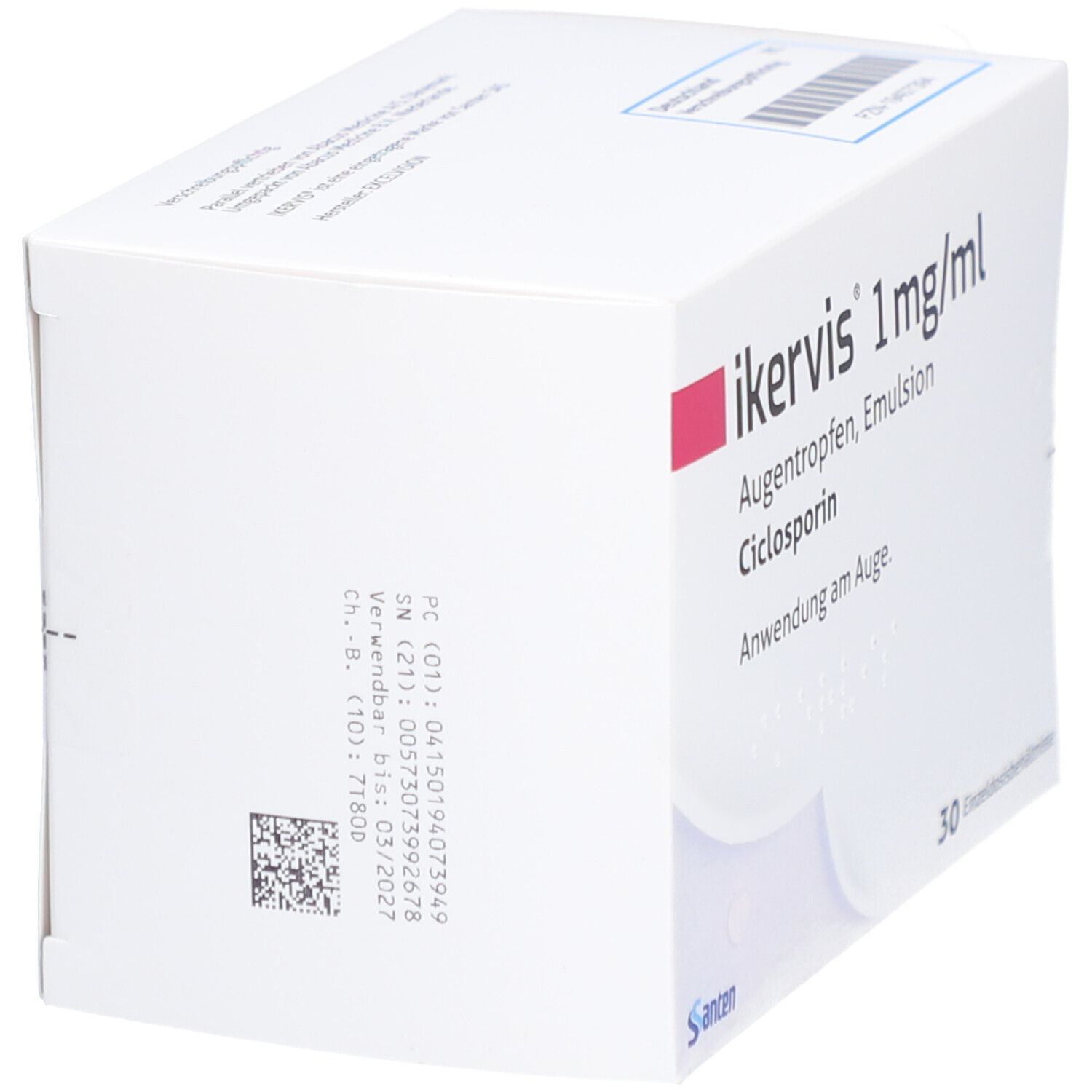 IKERVIS 1 mg/ml Augentropfen Emuls.Einzeldosispip.