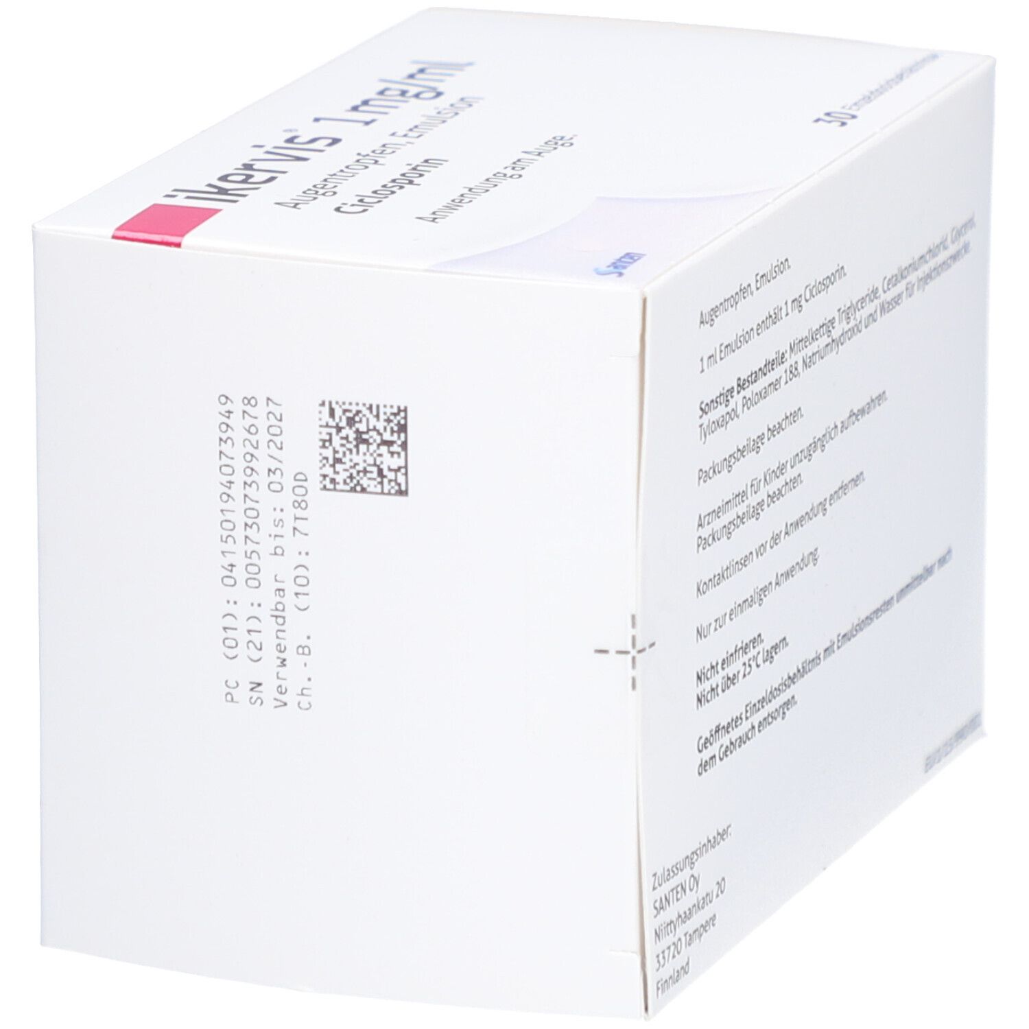 IKERVIS 1 mg/ml Augentropfen Emuls.Einzeldosispip.