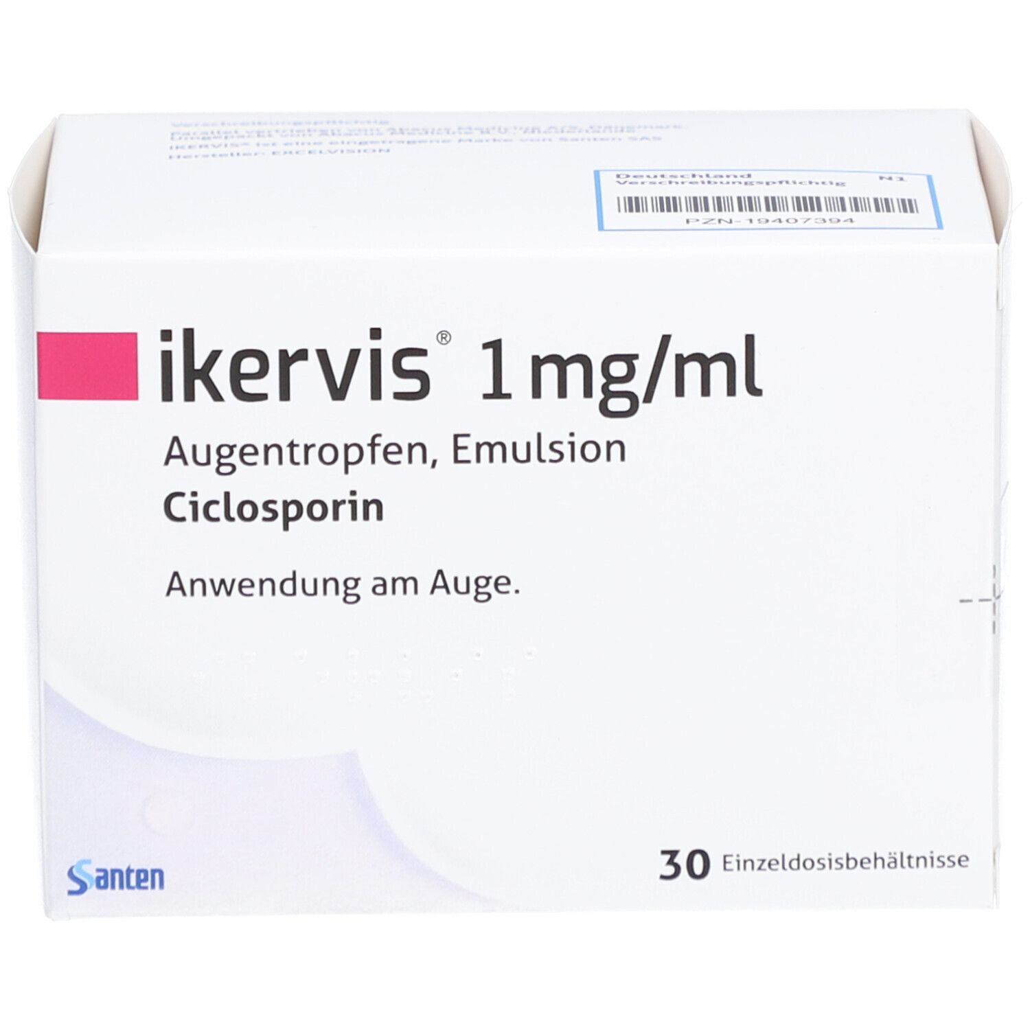 IKERVIS 1 mg/ml Augentropfen Emuls.Einzeldosispip.