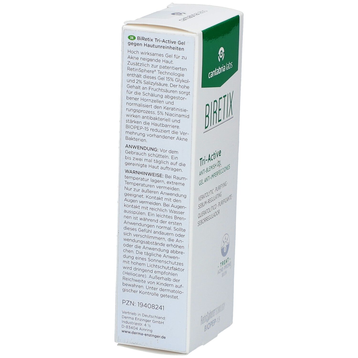 Biretix Treat Tri Active Gel Lokales Aknegel zur Regulierung der Talgproduktion 50 ml