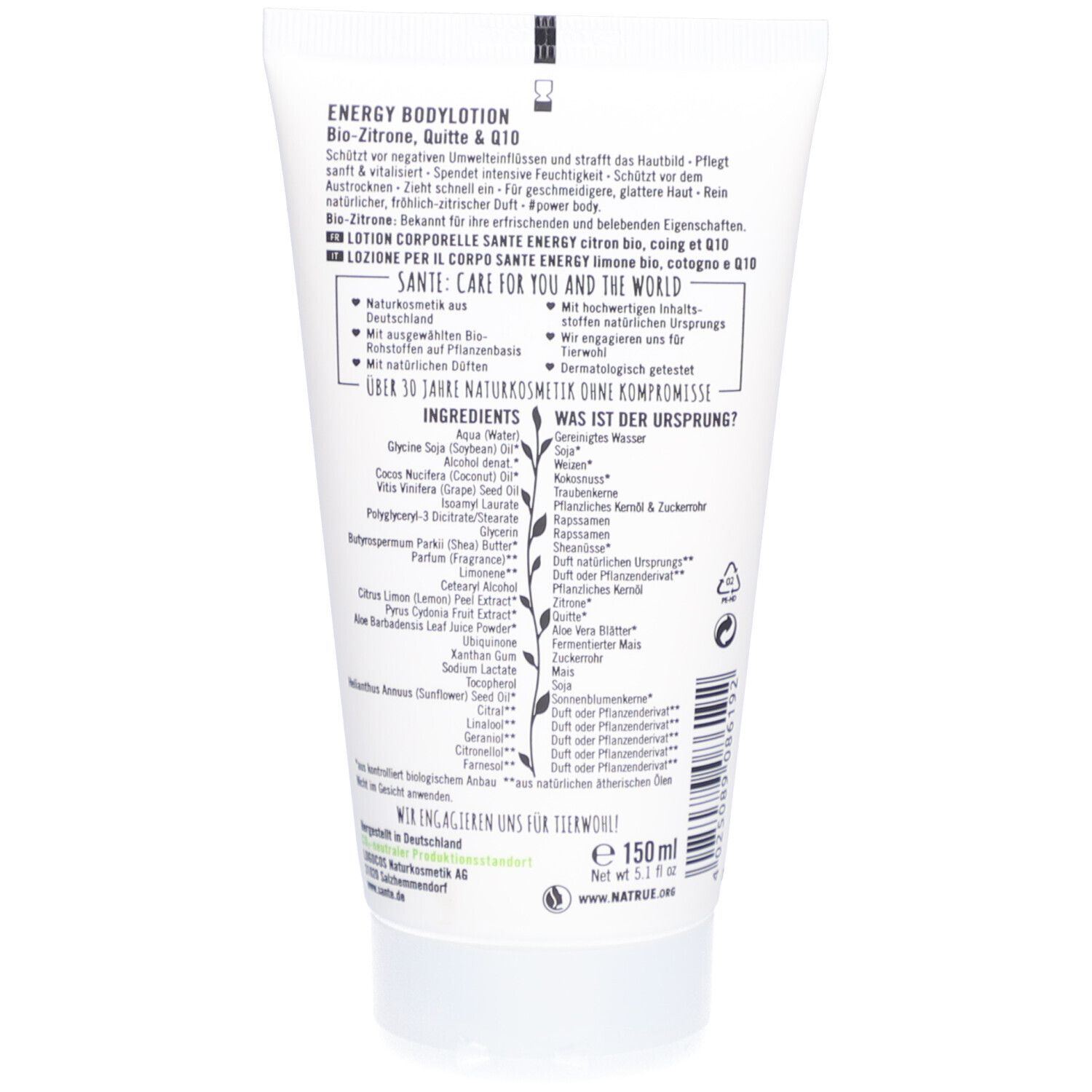 Sante Energy Bodylotion 150 ml Lotion