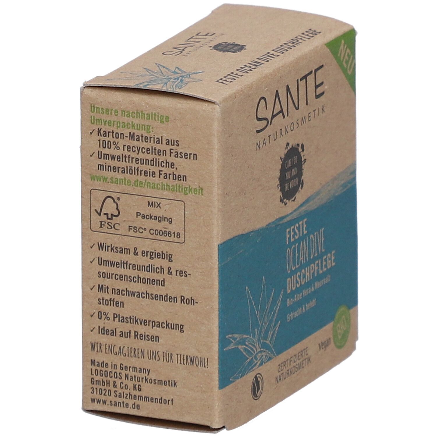 Sante Feste Ocean Dive Dusche Aloe & Meersalz 80 g Duschgel