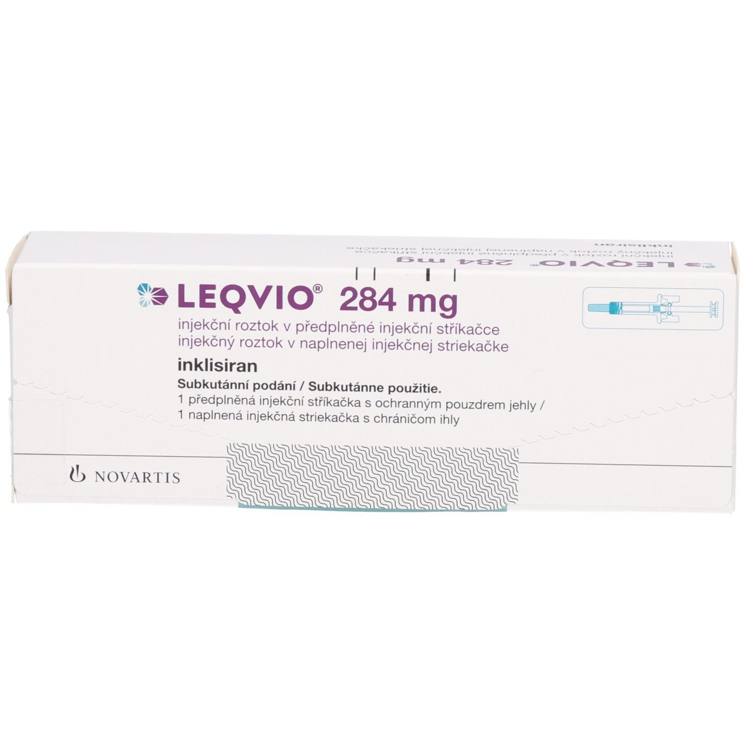 LEQVIO 284 mg, Injektionslösung in Fertigspritze.