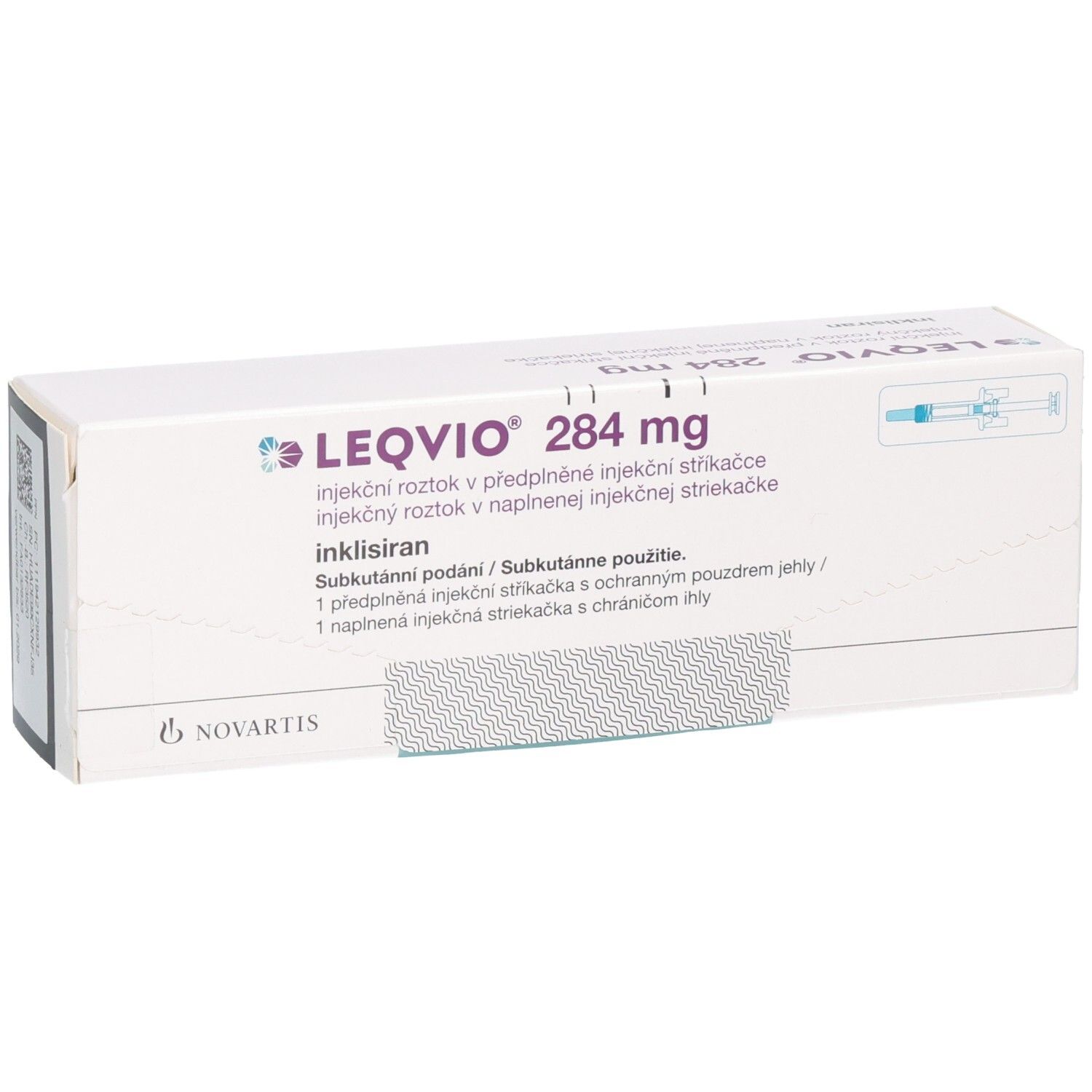 LEQVIO 284 mg, Injektionslösung in Fertigspritze.
